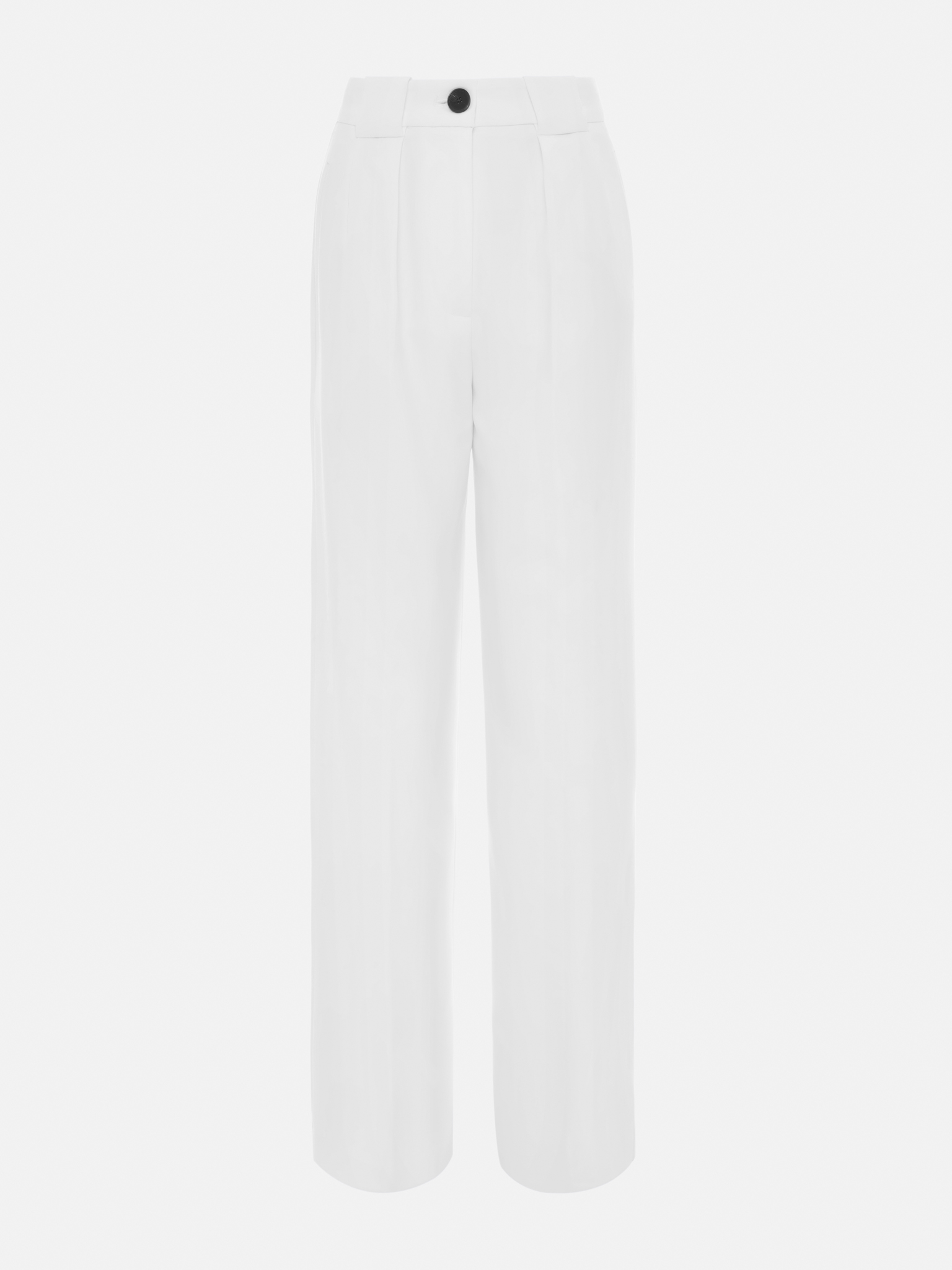 Palazzo trousers with pleats at the waist and contrasting button