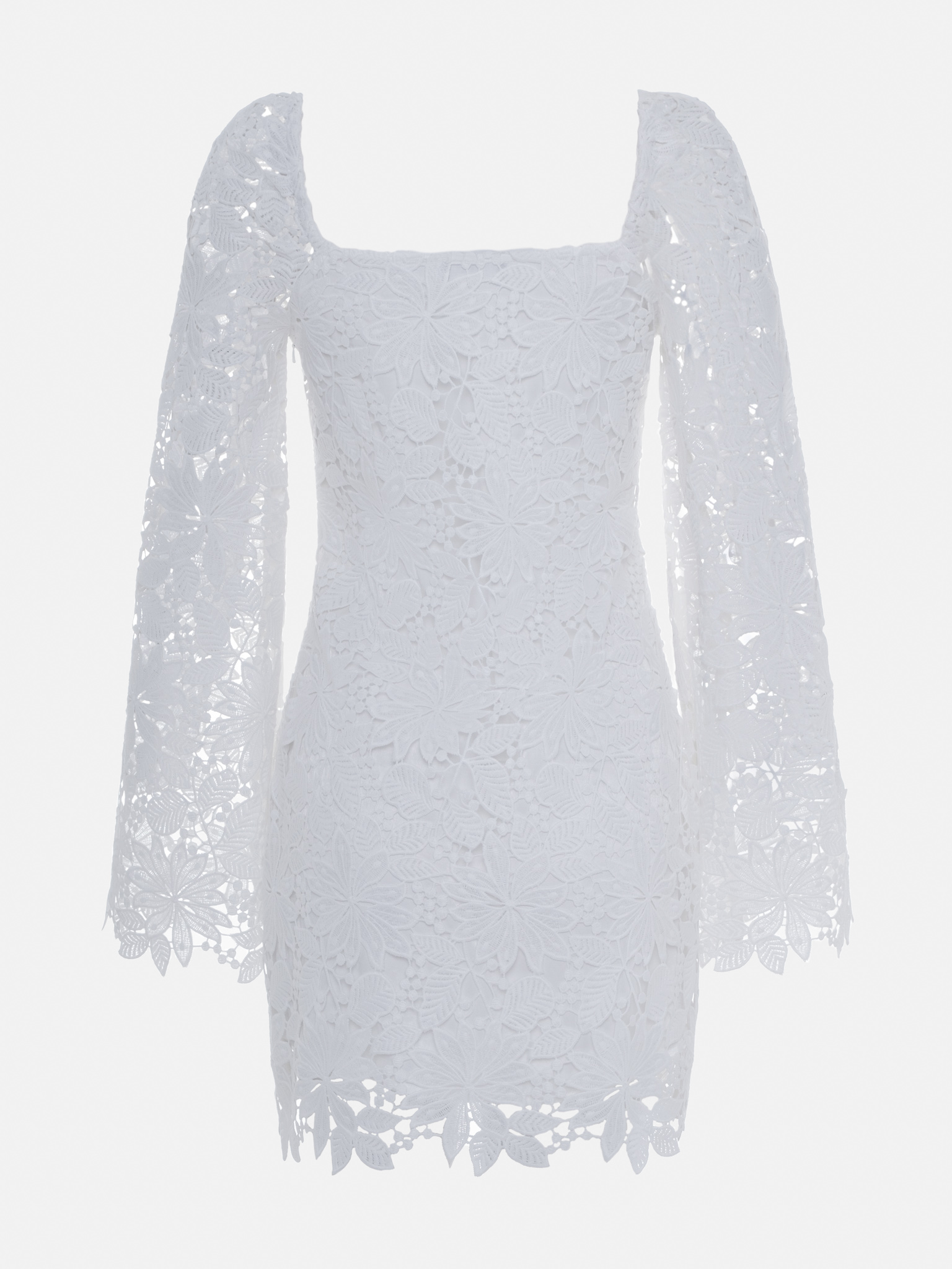 Lace mini long sleeved dress