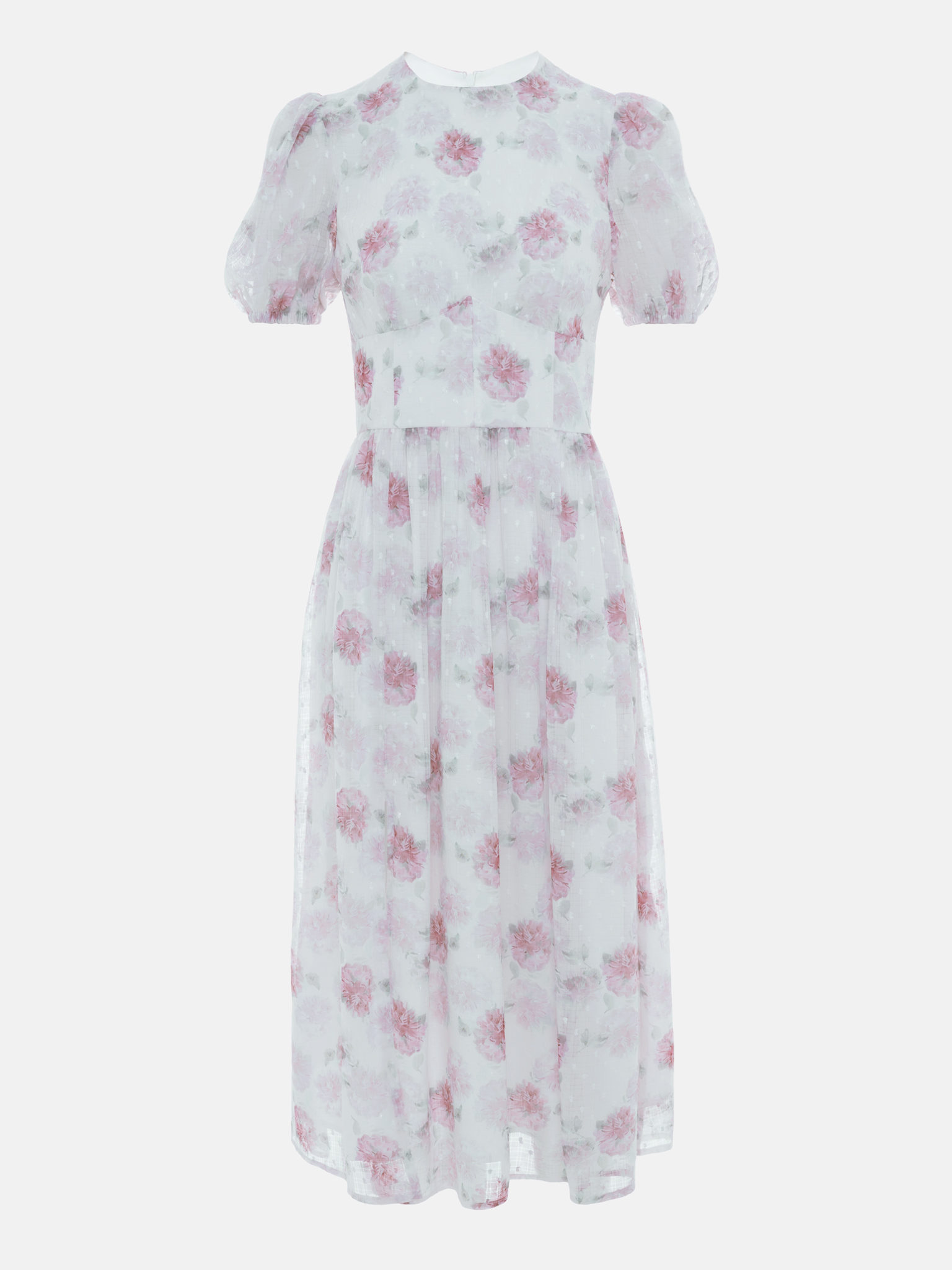 Midi dress with floral print