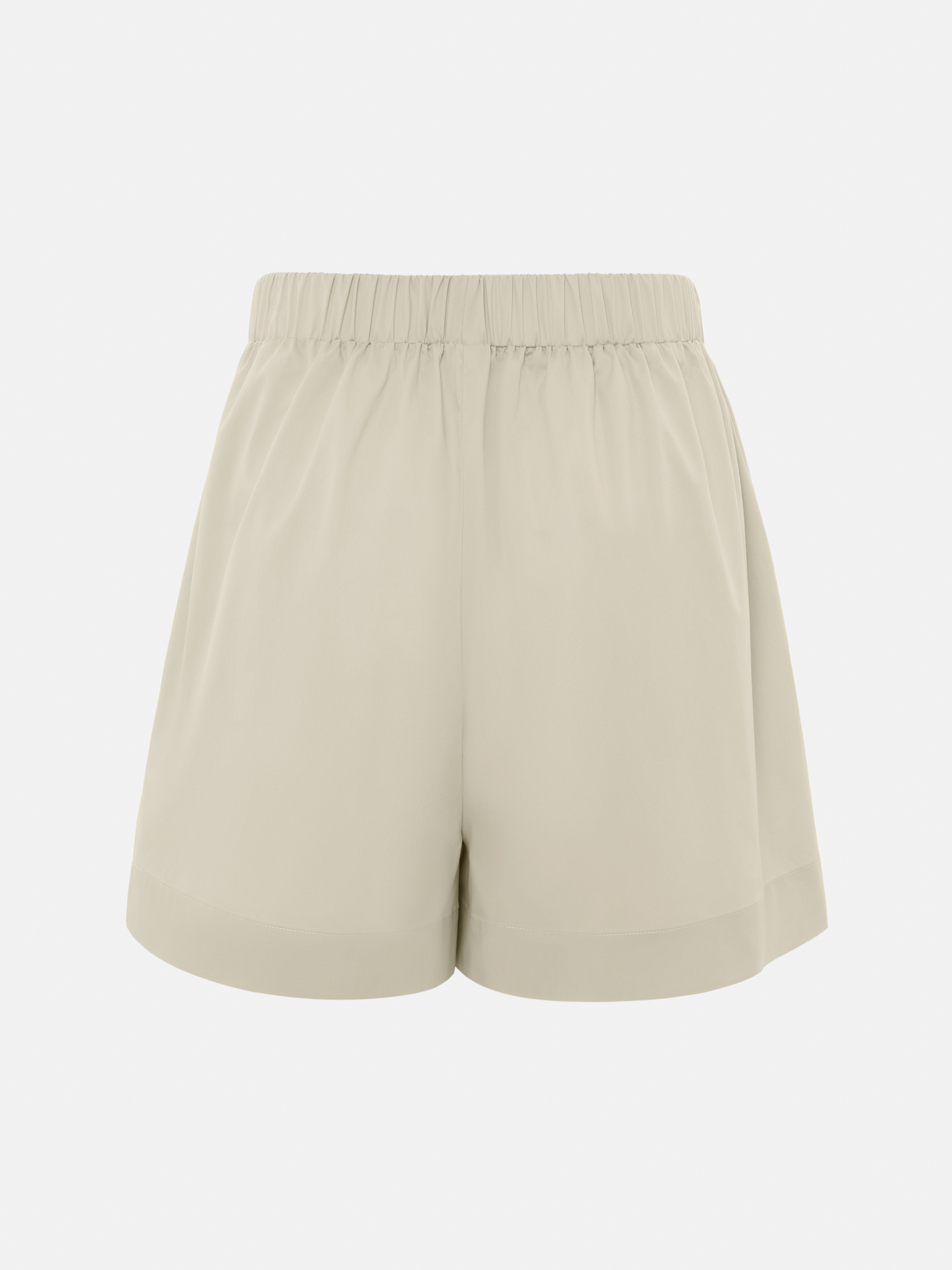 High-waisted monochrome shorts