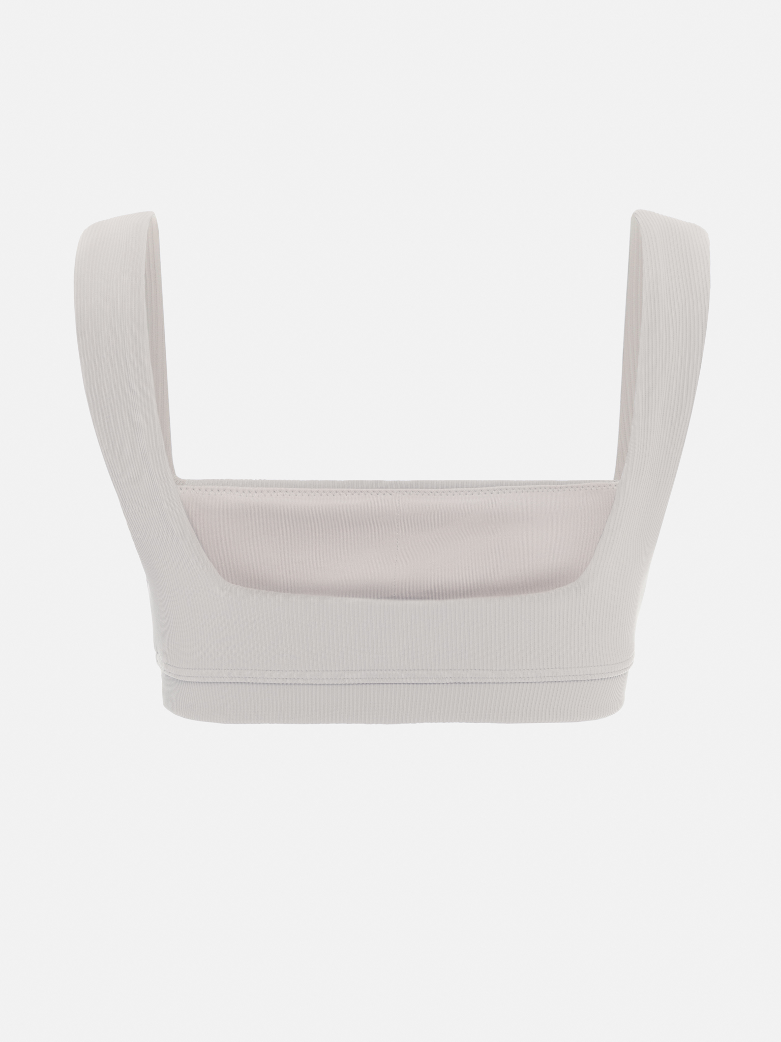 Ribbed wide-strapped bikini top