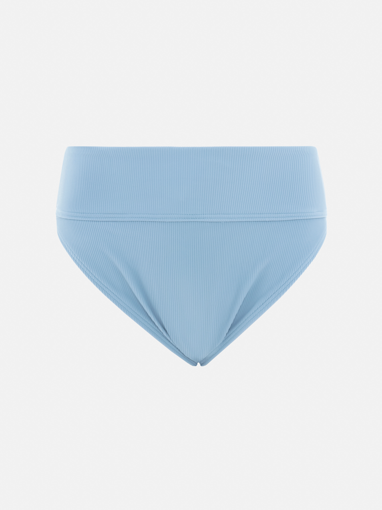 Ribbed high-rise bikini bottoms
