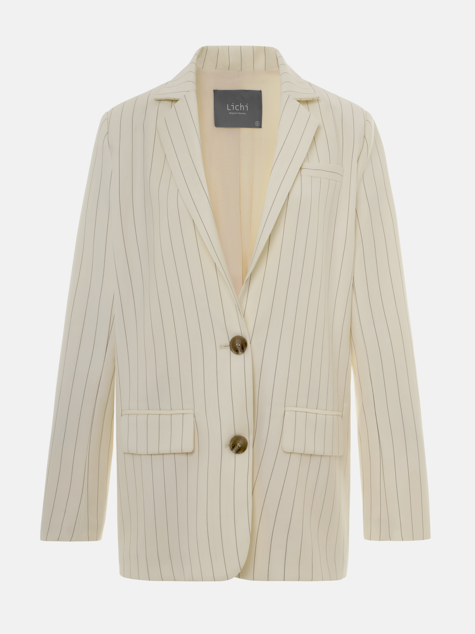 Jednorzędowa marynarka w cienkie paski