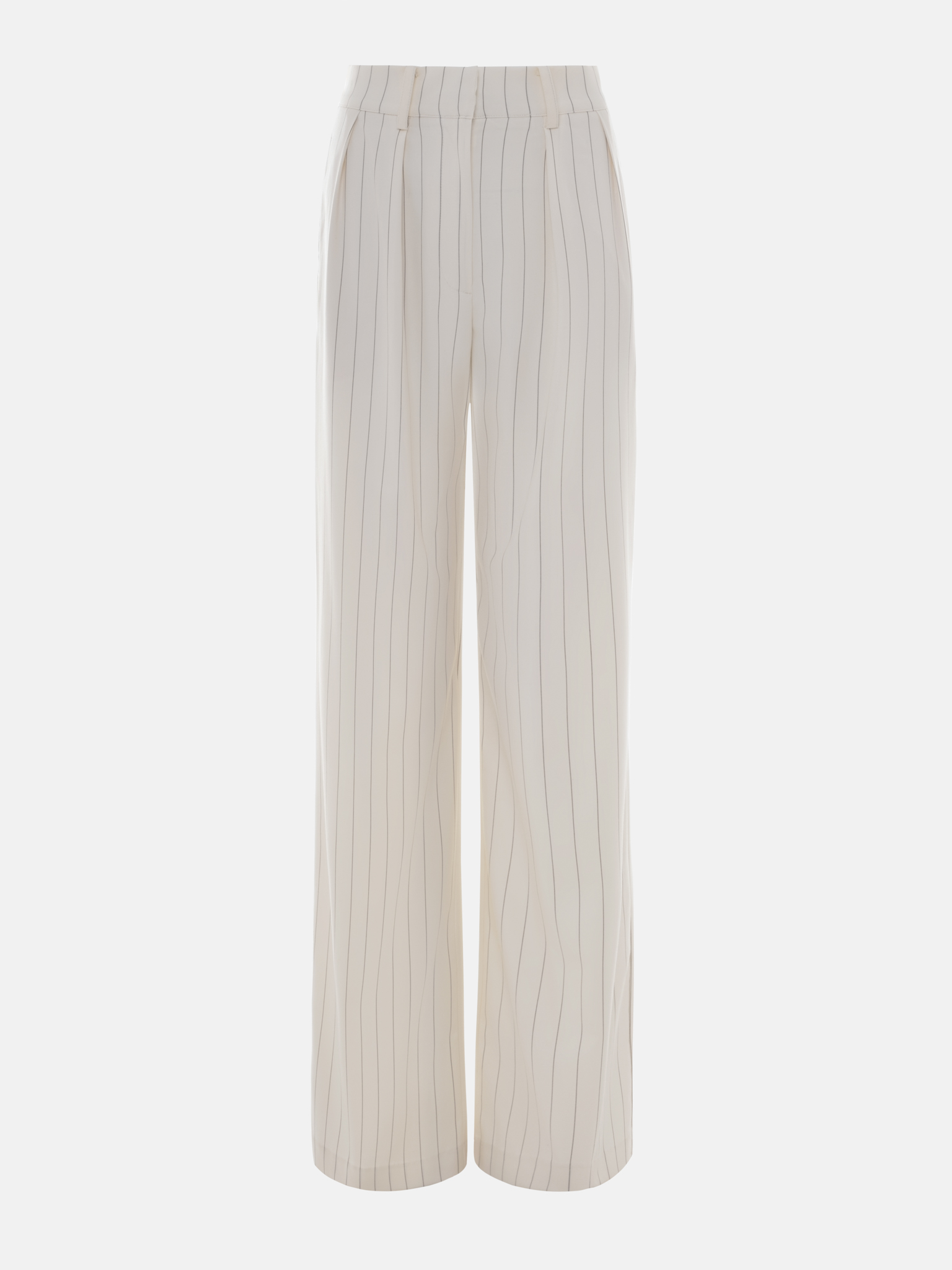 Straight slim-striped trousers
