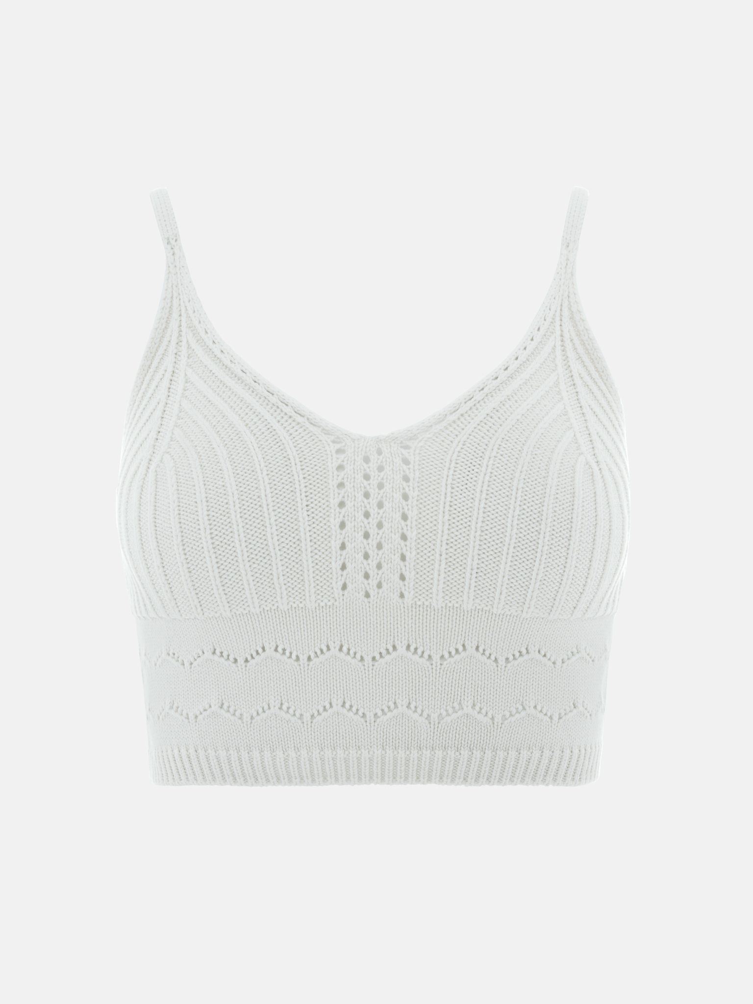 Crochet knit cropped top