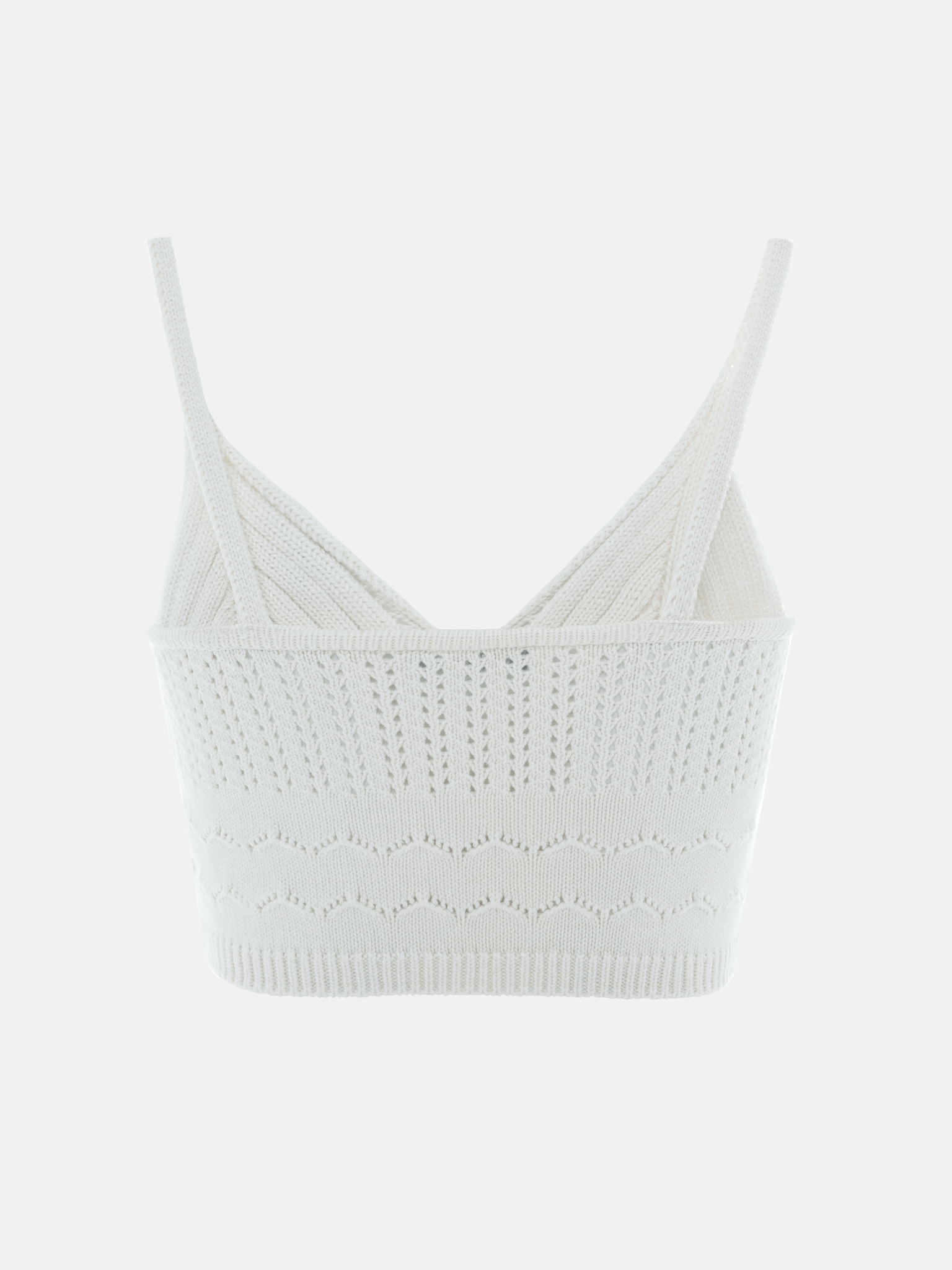 Crochet knit cropped top