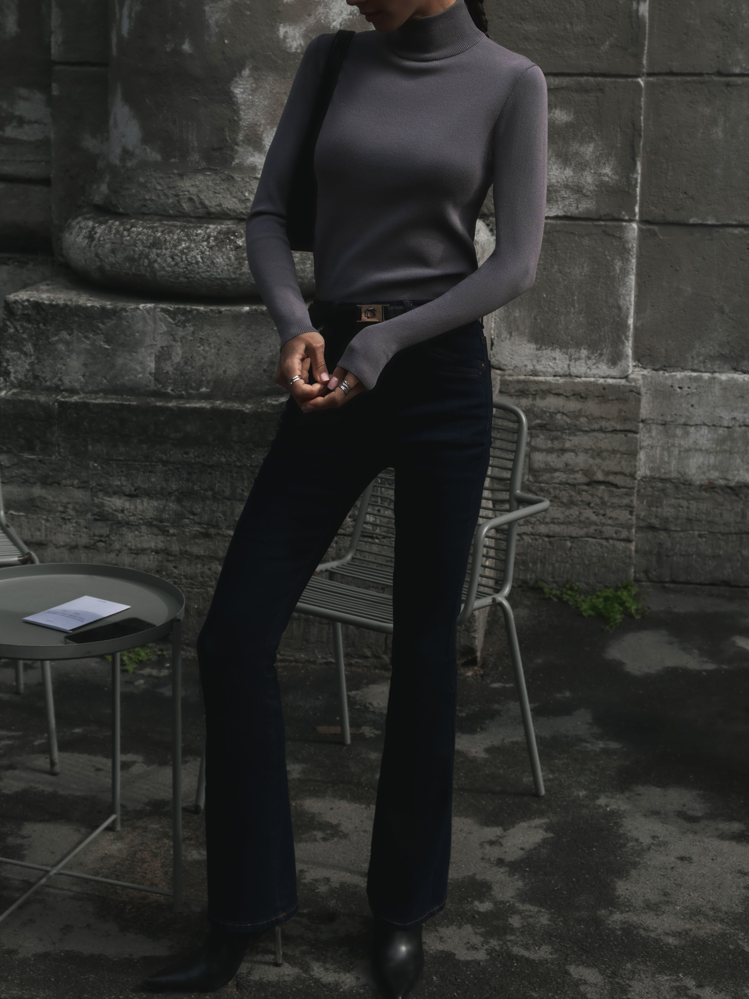 Soft-jersey turtleneck sweater