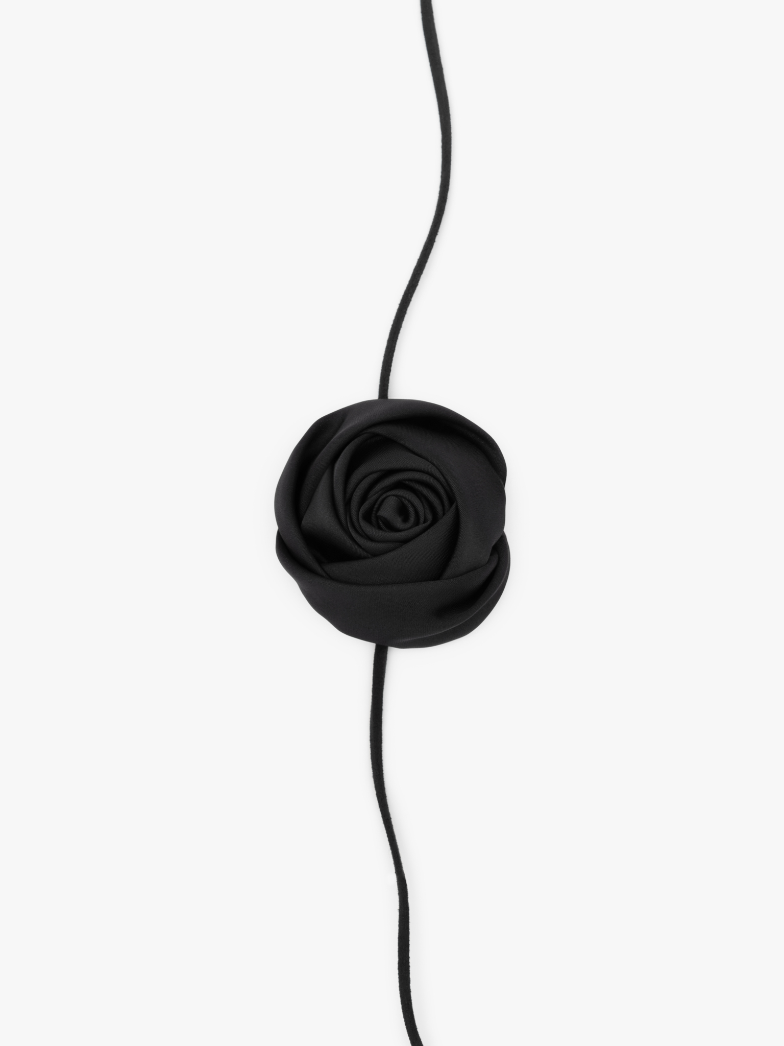 Lace necklace with satin flower