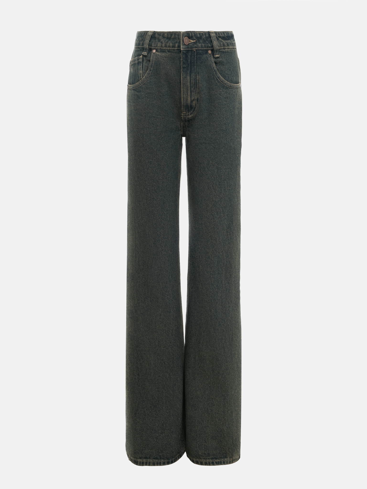 Straight mid-rise jeans