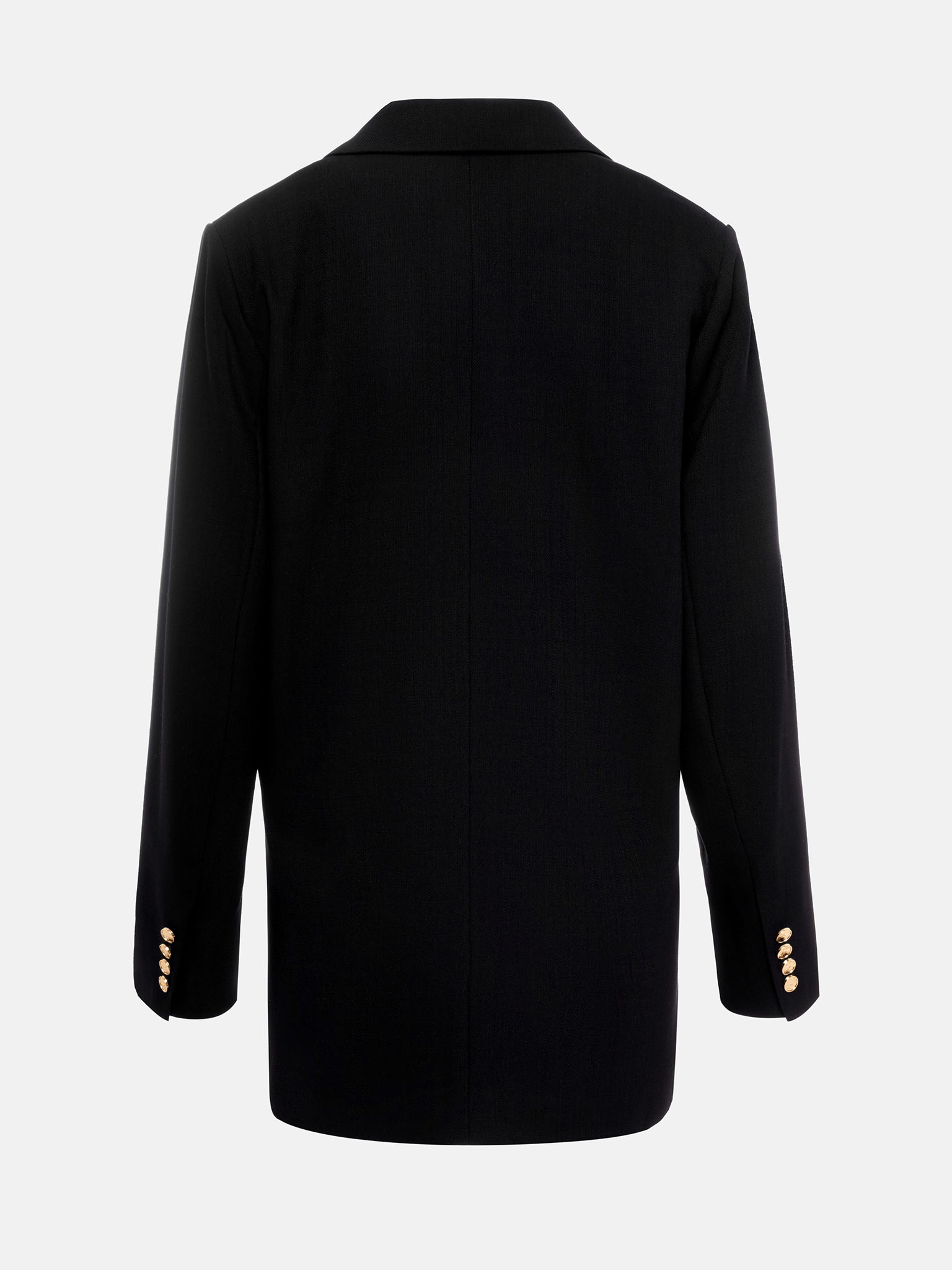 Textured single-breasted oversize blazer