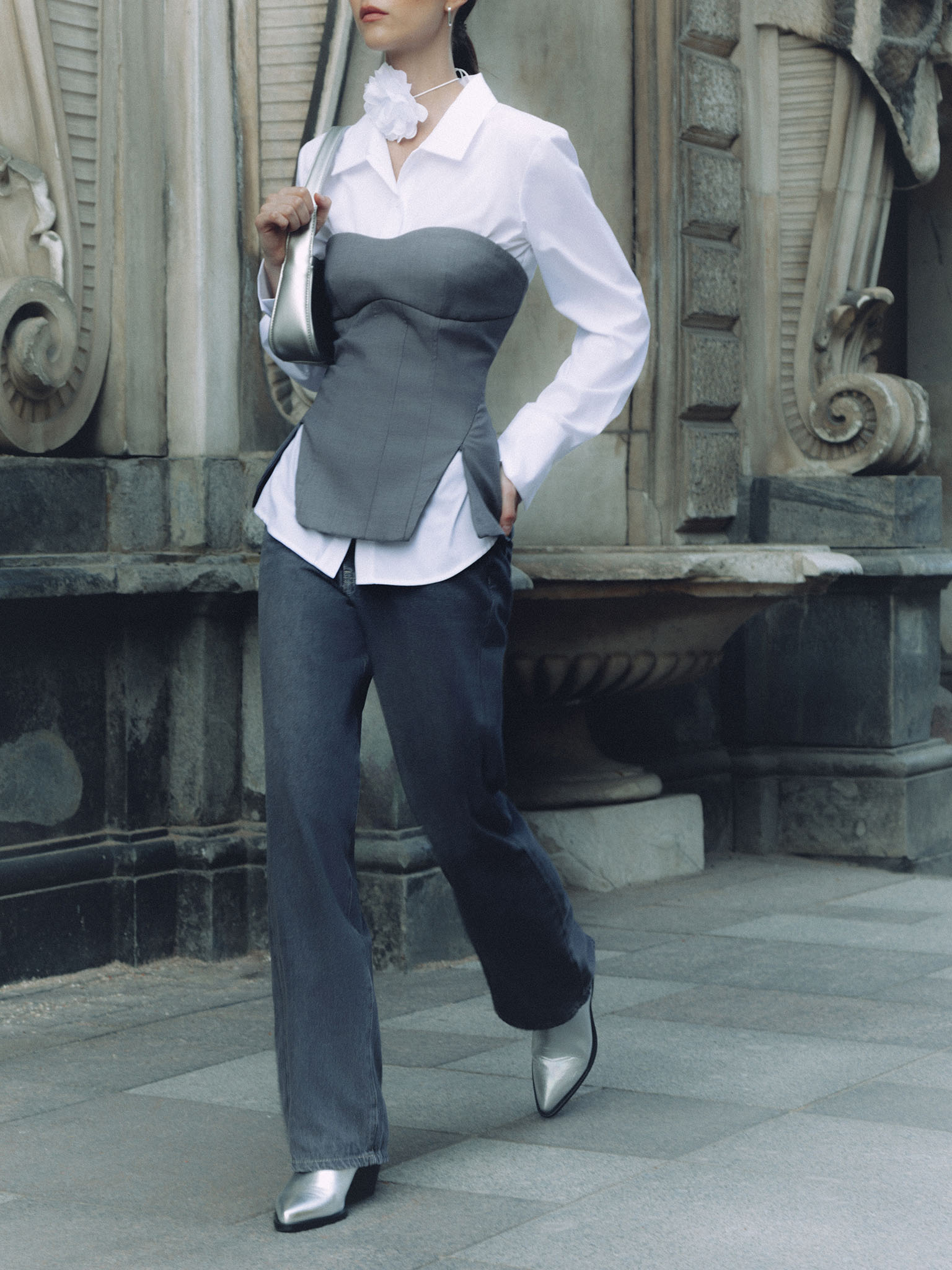 Lockere Jeans mit niedriger Passform