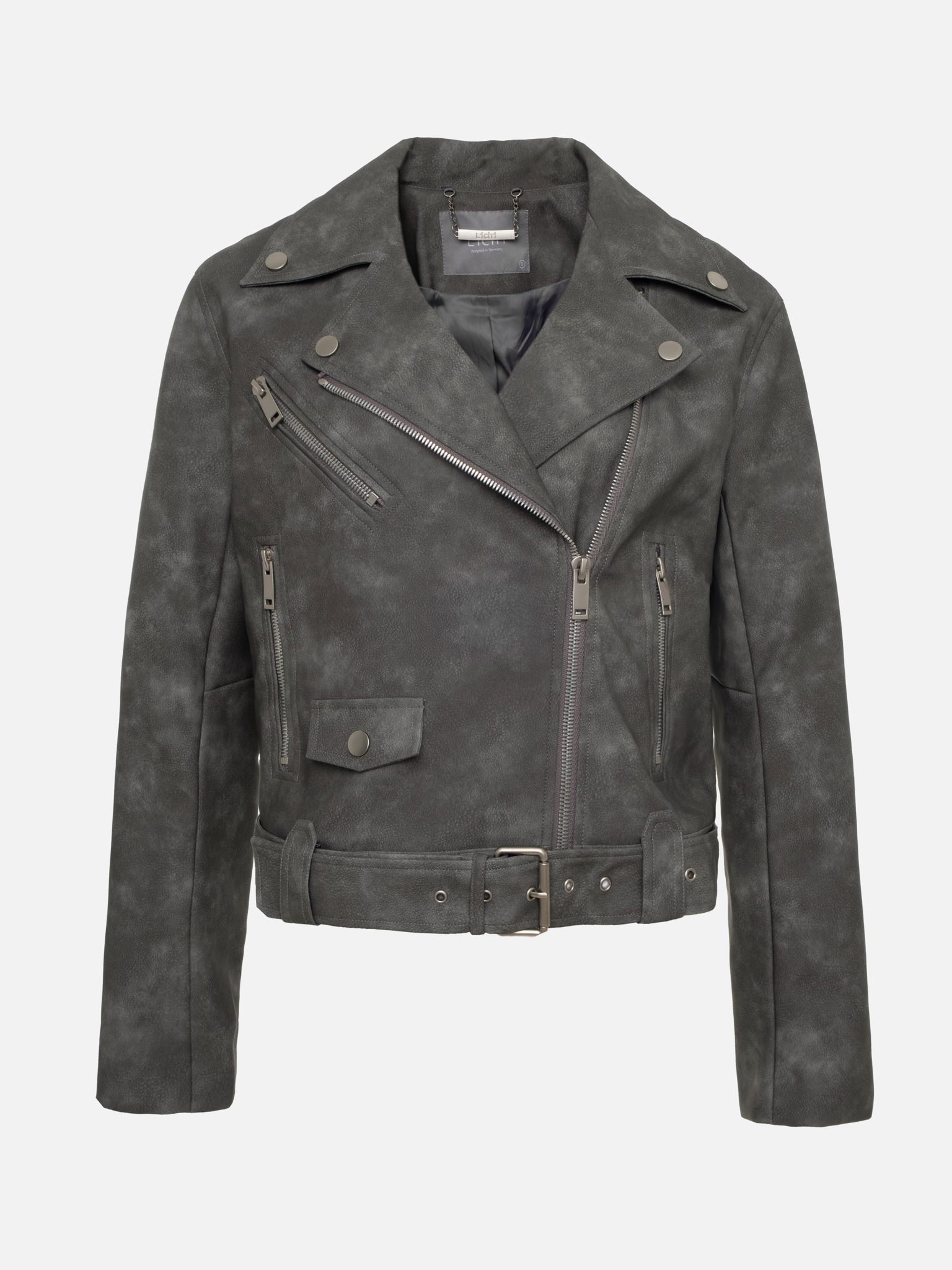 Oversize jacket from textured eco-leather