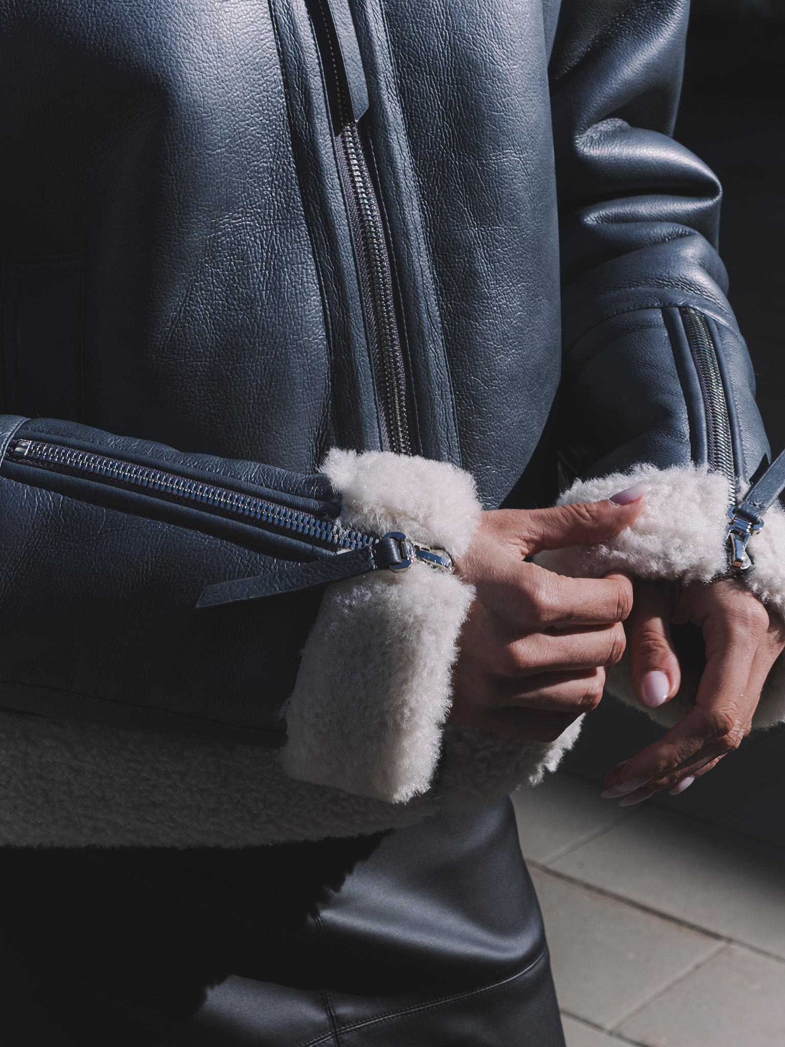 Straight-cut aviator jacket