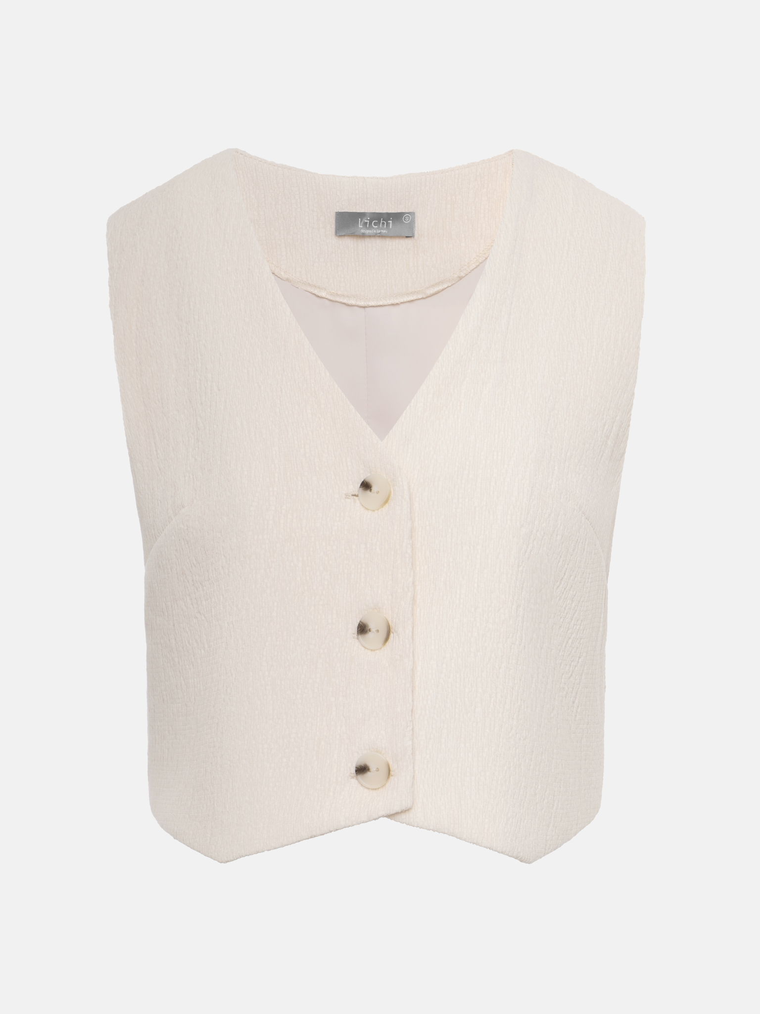 Textured cropped waistcoat