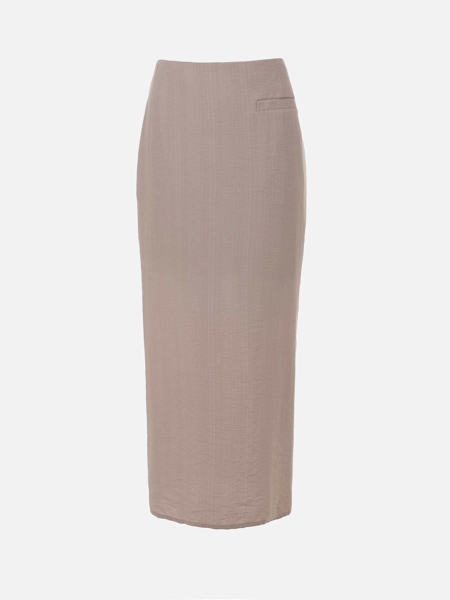 Straight maxi skirt with decorative side pocket