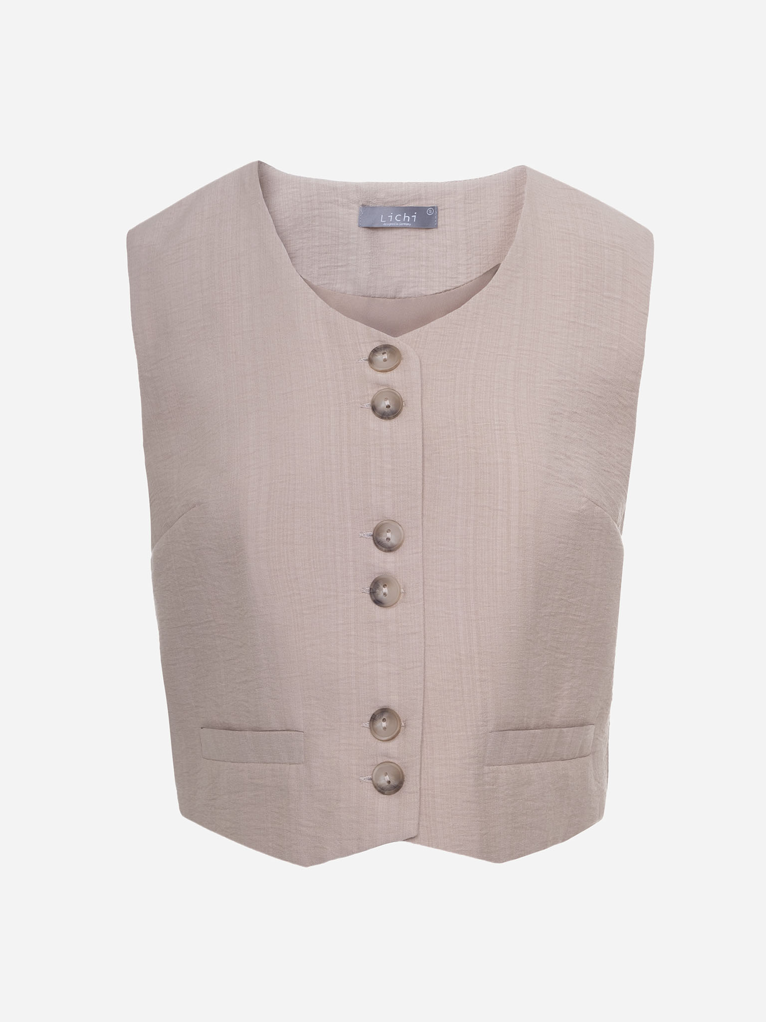 Cropped suiting waistcoat
