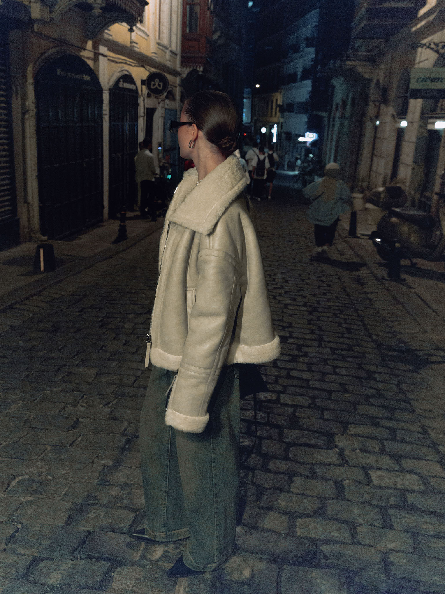 Straight-cut aviator jacket