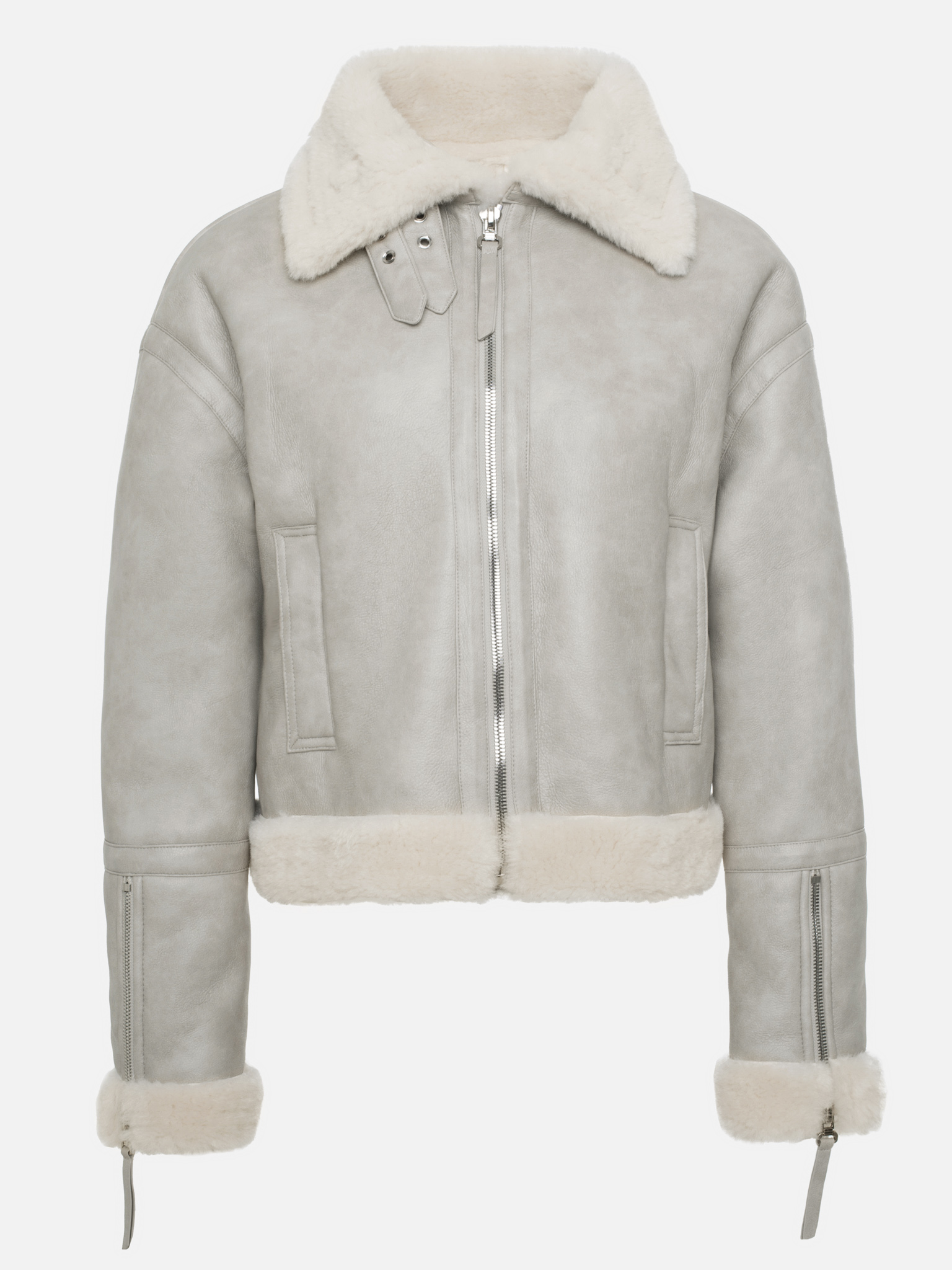 Straight-cut aviator jacket
