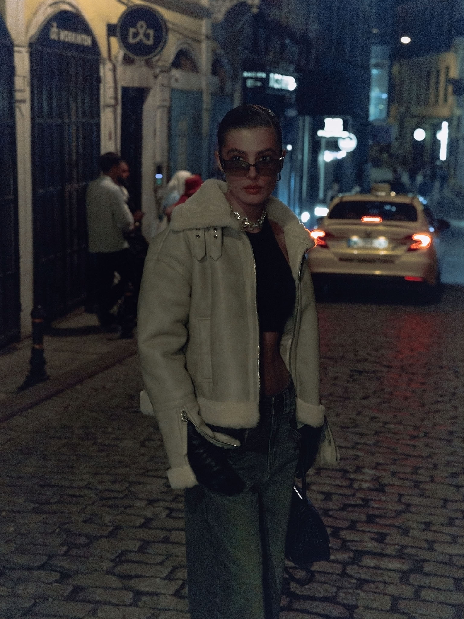 Straight-cut aviator jacket