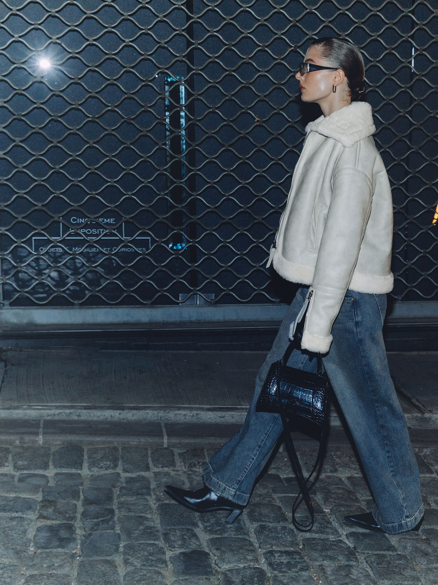 Straight-cut aviator jacket