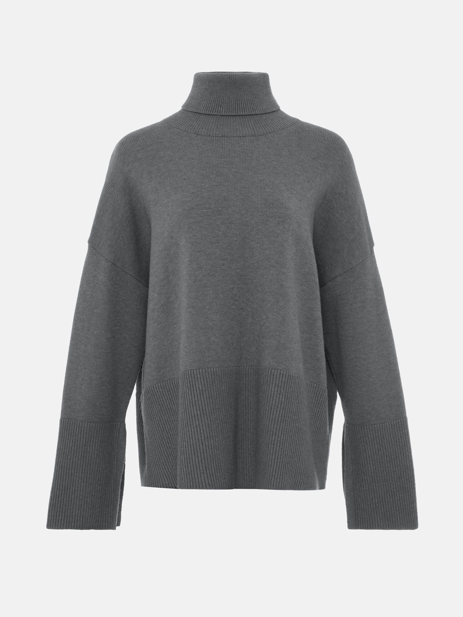 Jersey-Pullover in Übergröße mit gerippten Details