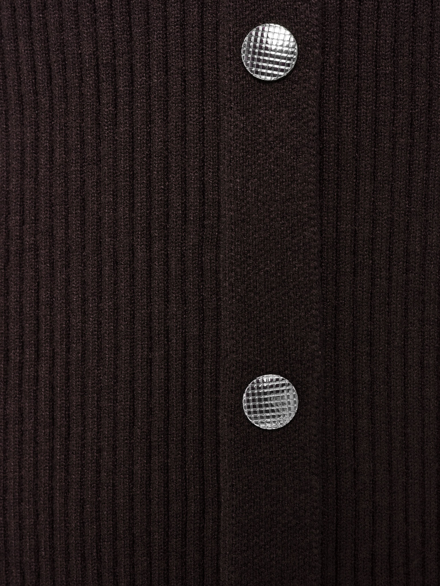 Mini dress in rib-knit jersey with button fastening