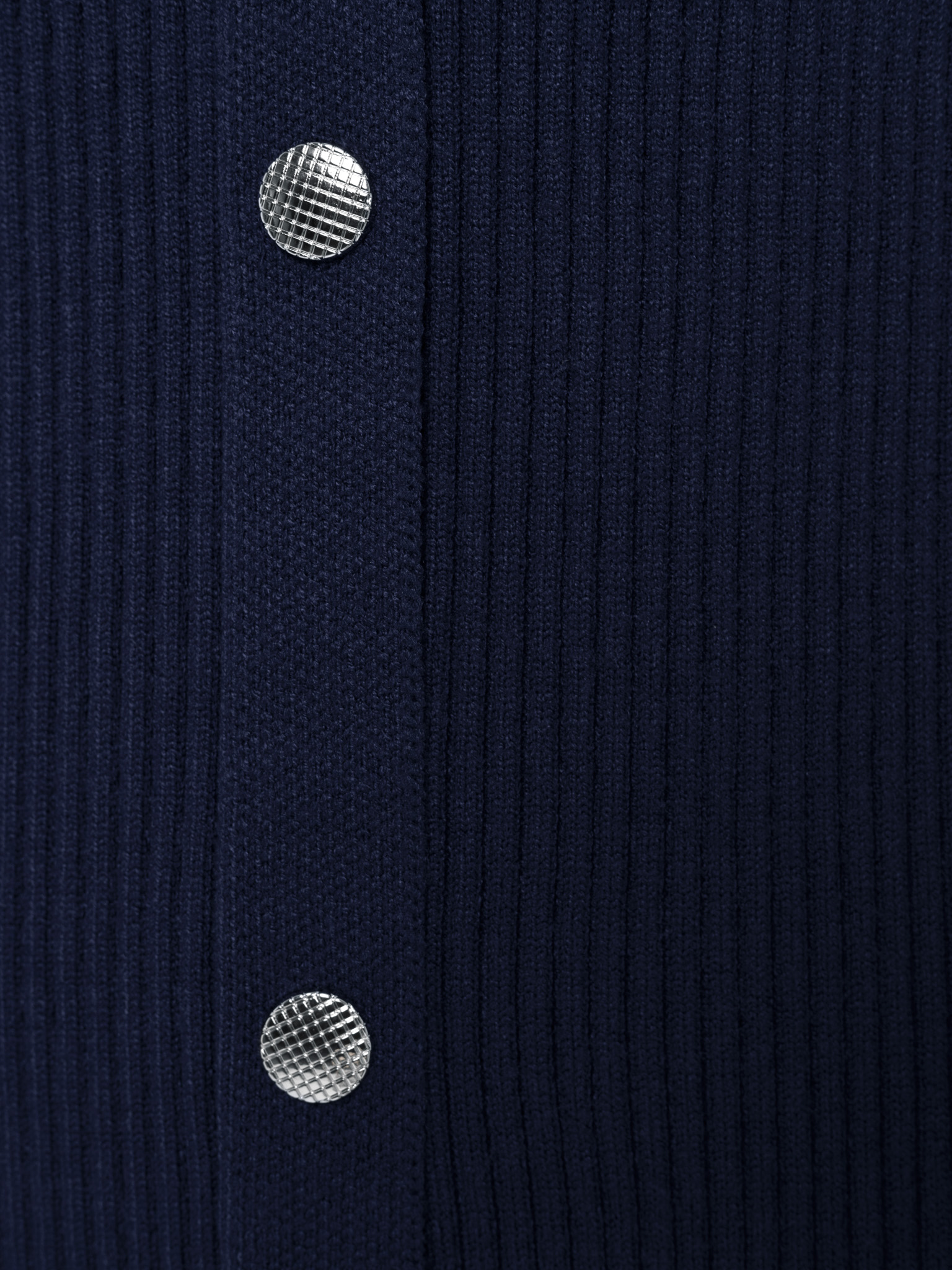 Midi dress from ribbed jersey with snap button