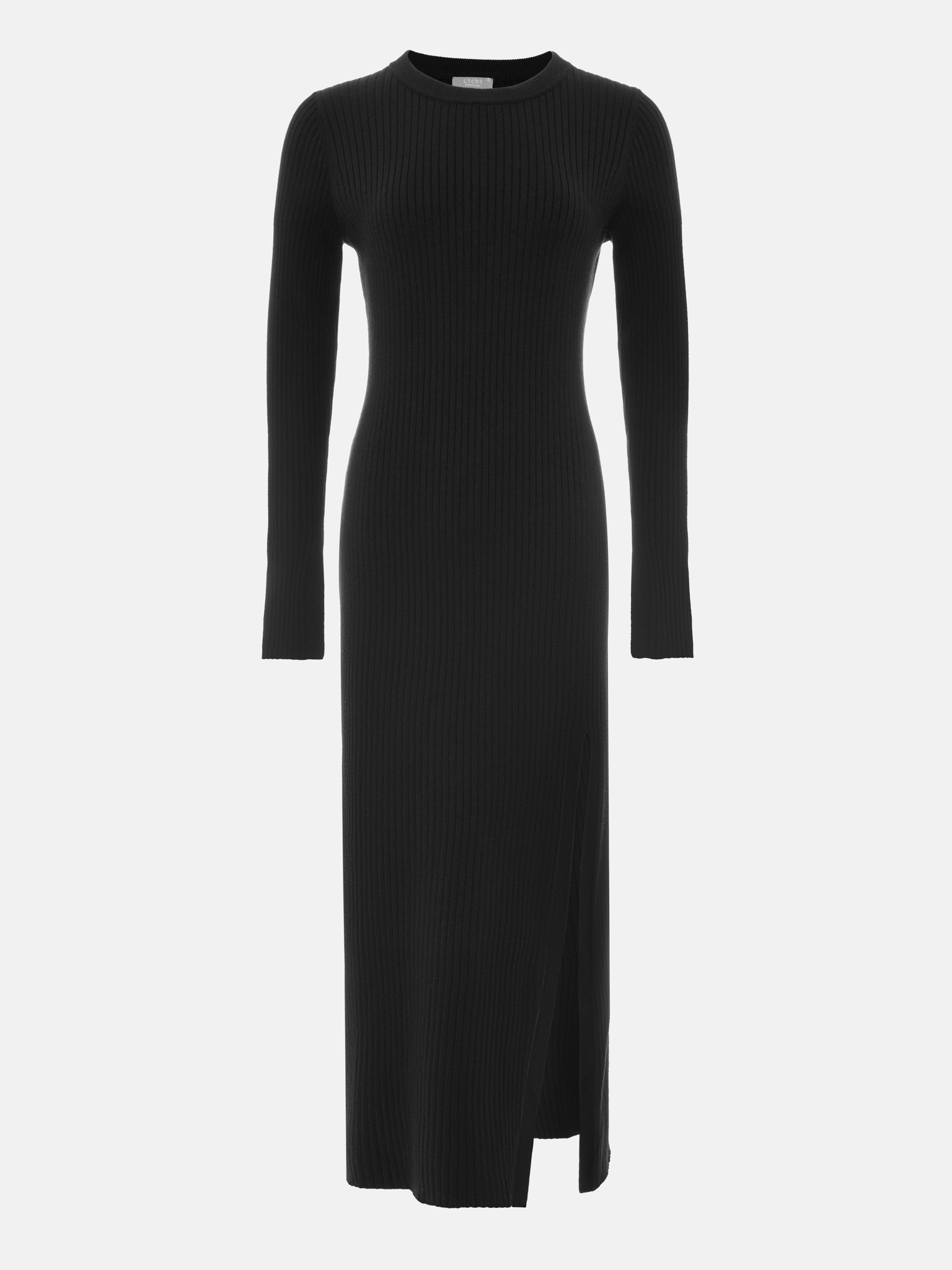 Ribbed jersey midi dress
