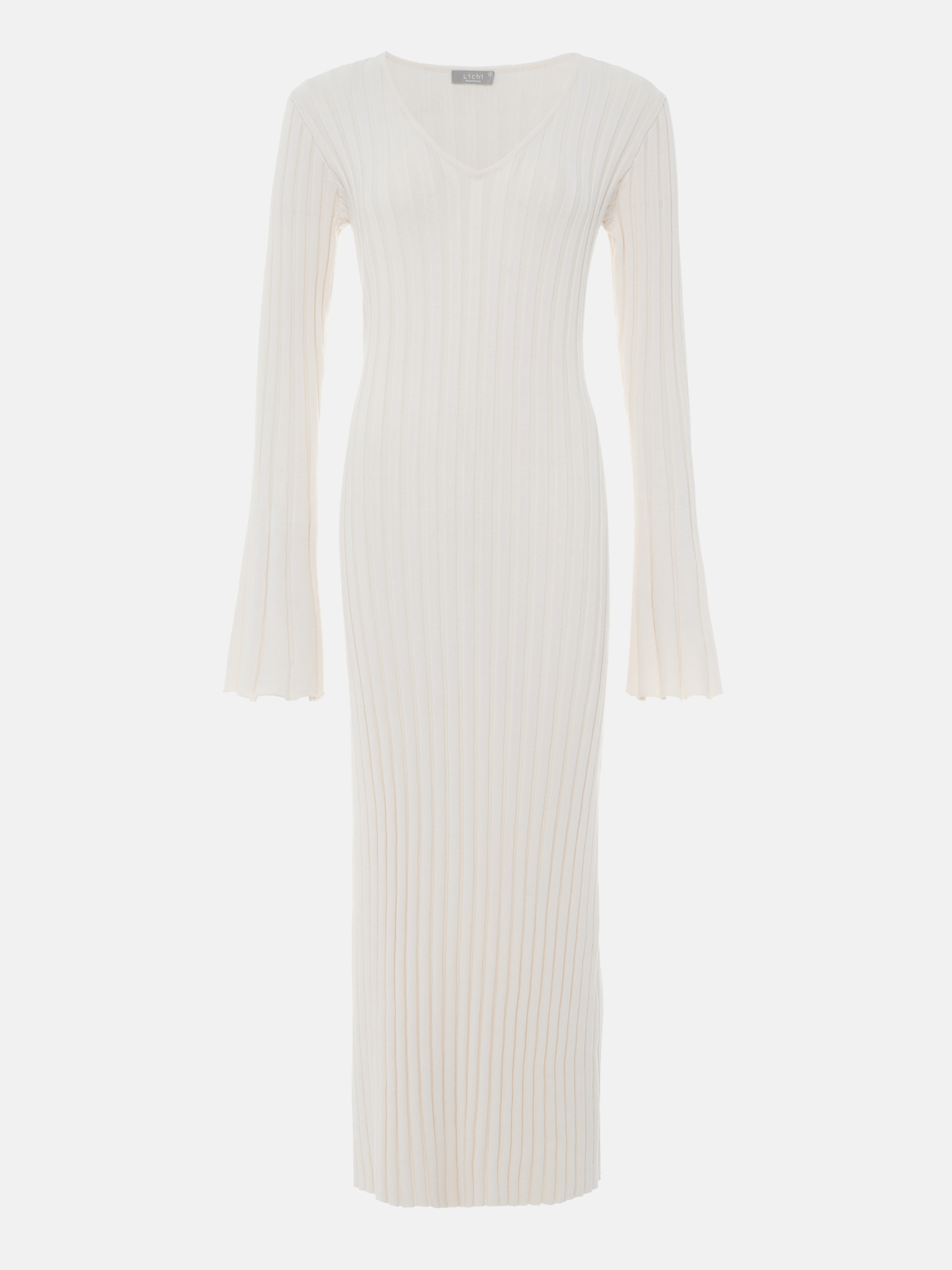 Maxikleid aus geripptem Jersey