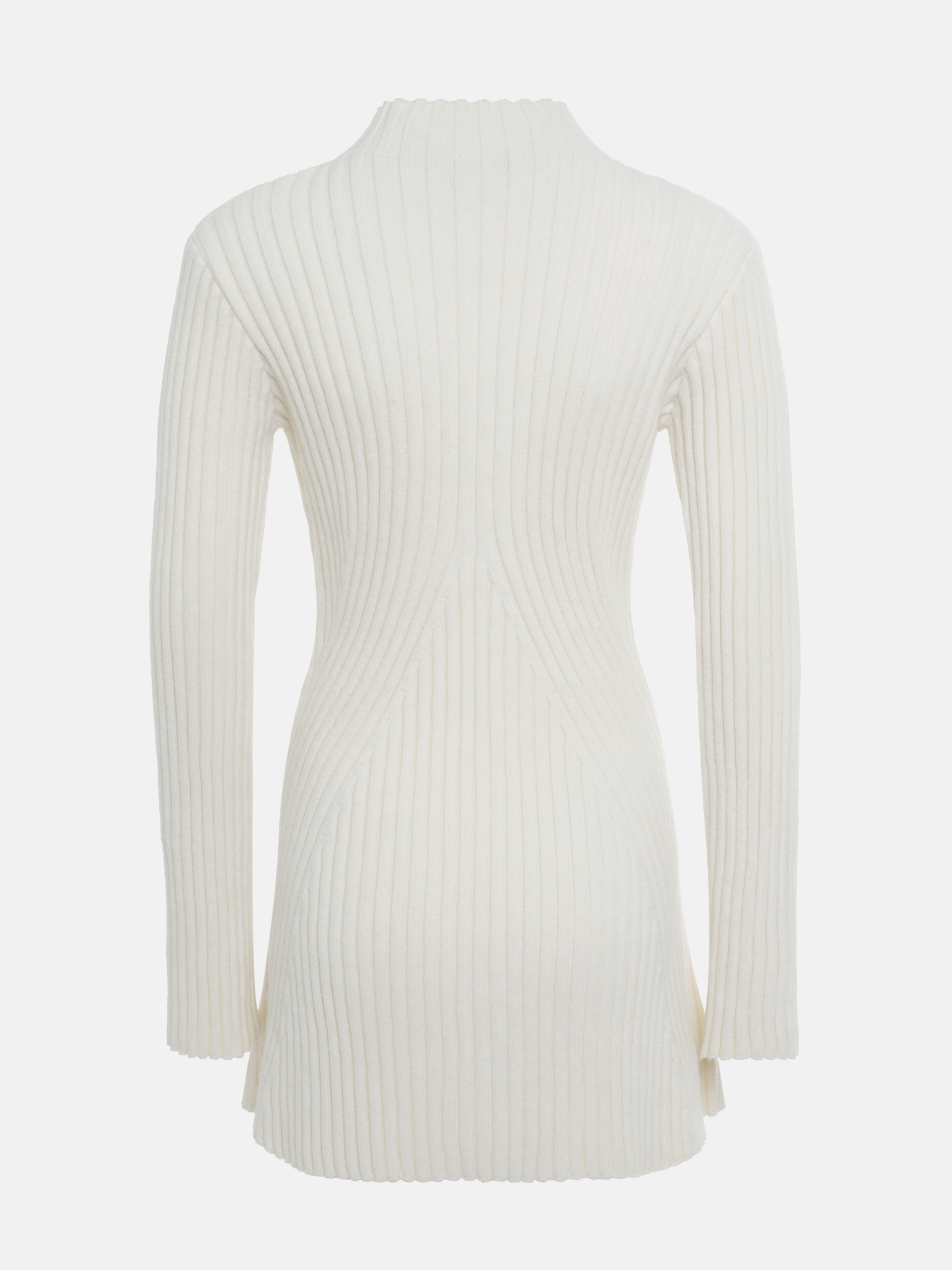 Ribbed jersey A-silhouette mini dress