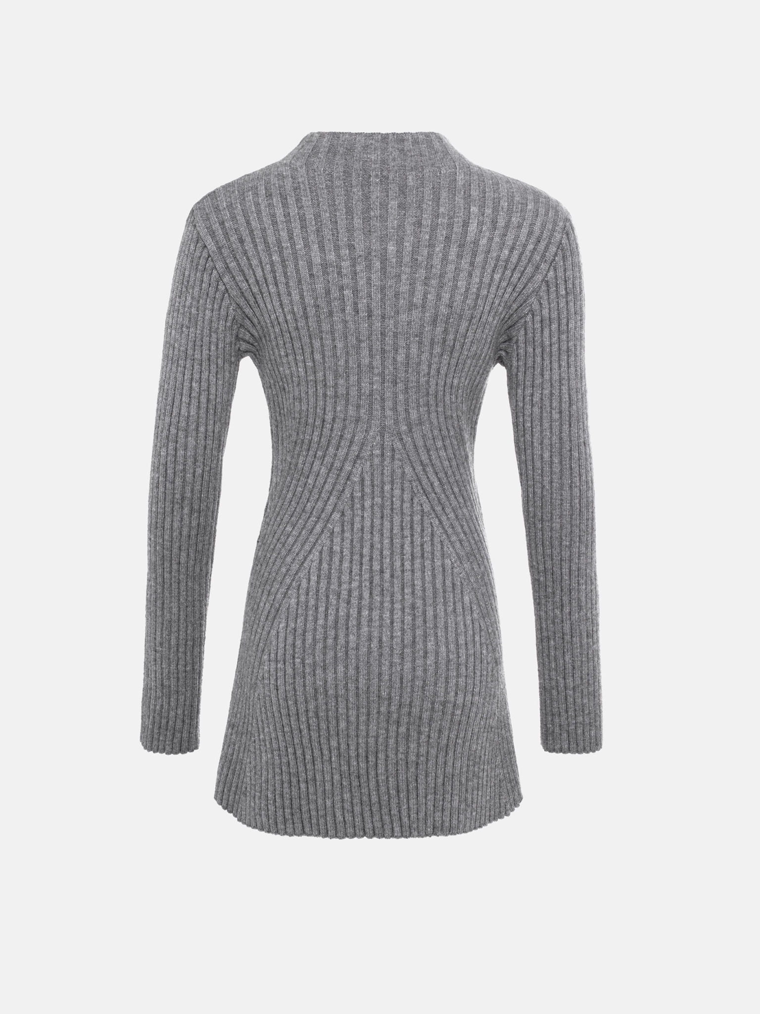 Ribbed jersey A-silhouette mini dress