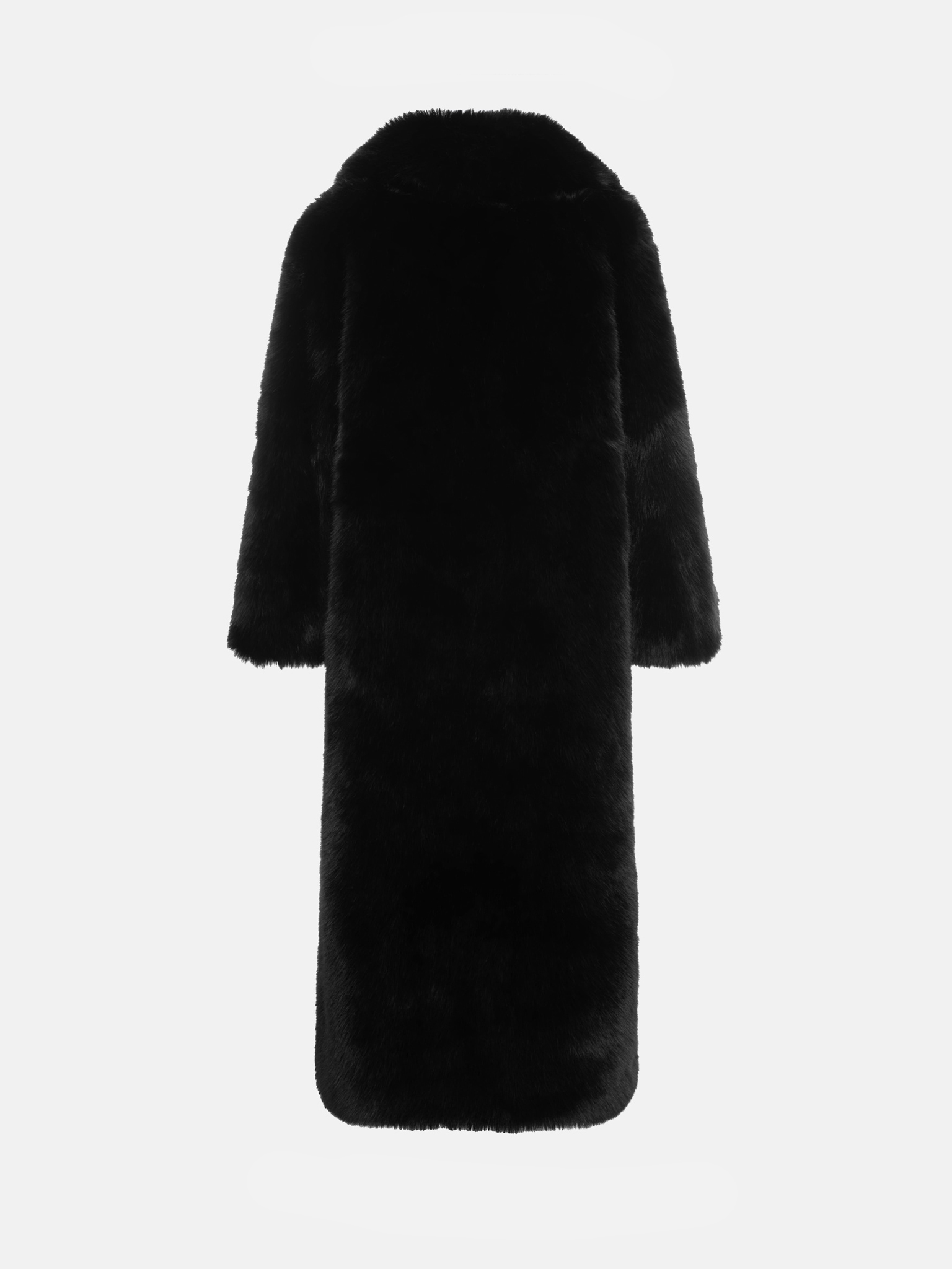 Однобортная экошуба длины макси