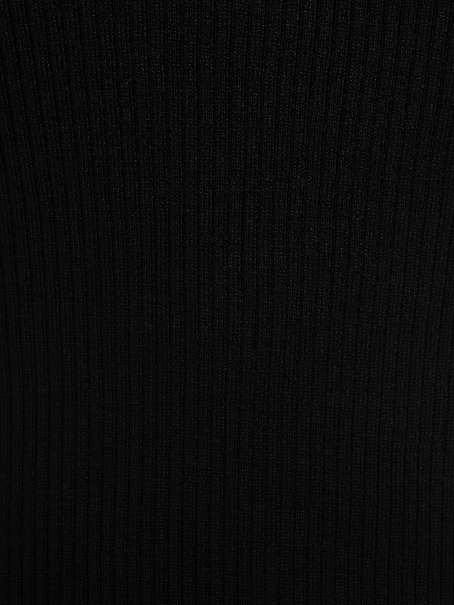 Rib-knit jersey mini dress with knitted collar