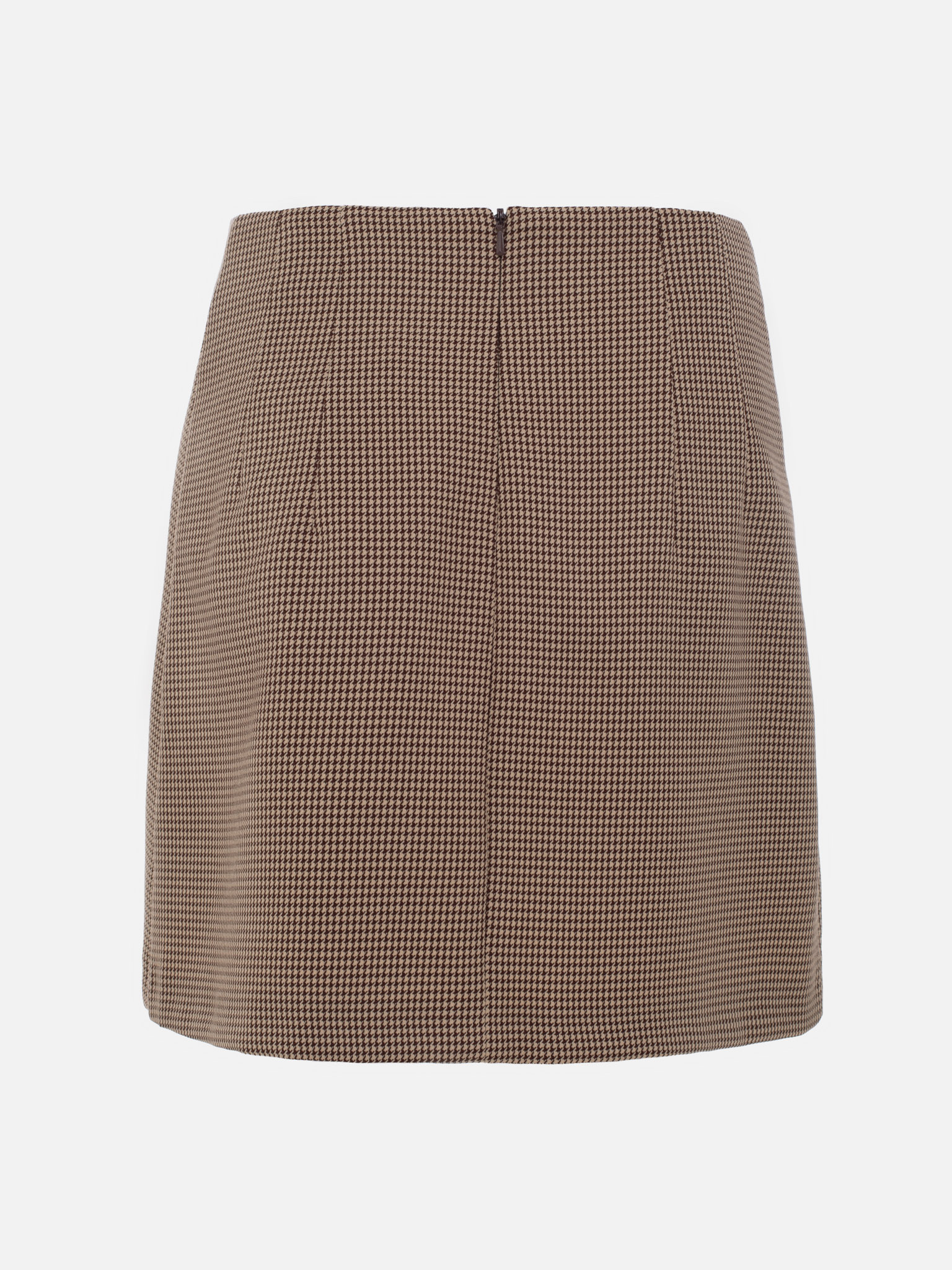 Юбка-трапеция мини с асимметричными пуговицами