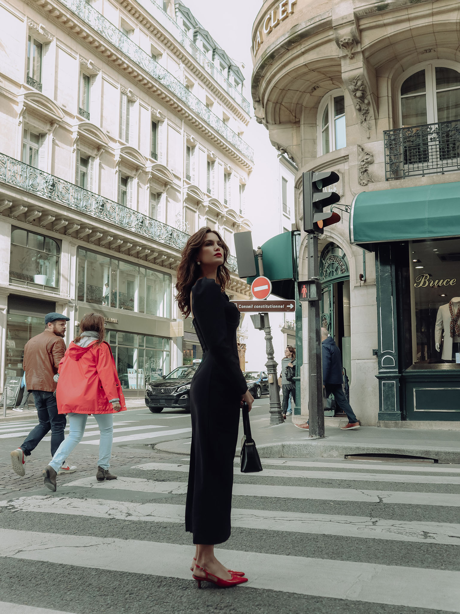 Fitted maxi corset dress with flower decor