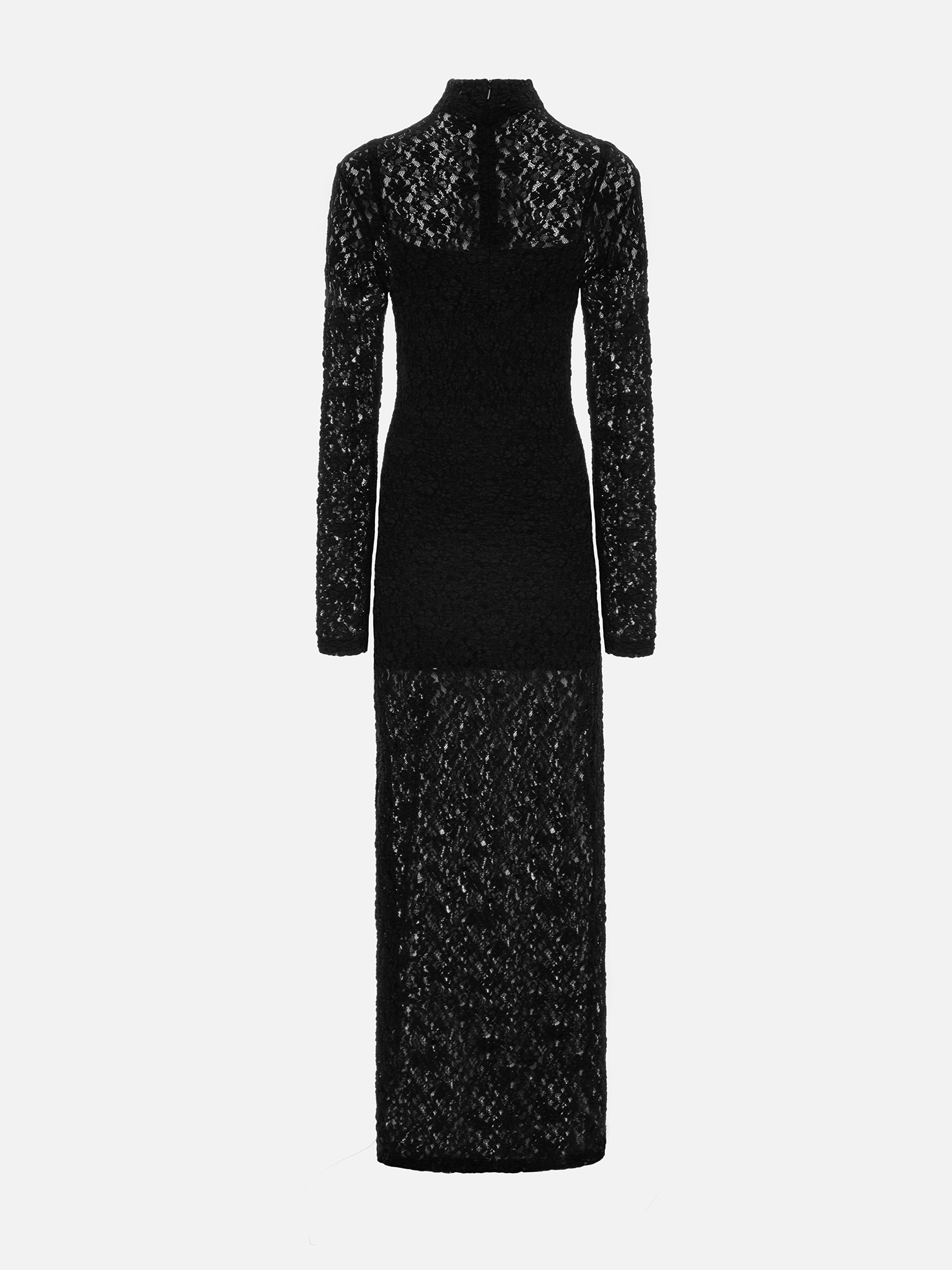 Lace maxi dress with long sleeves