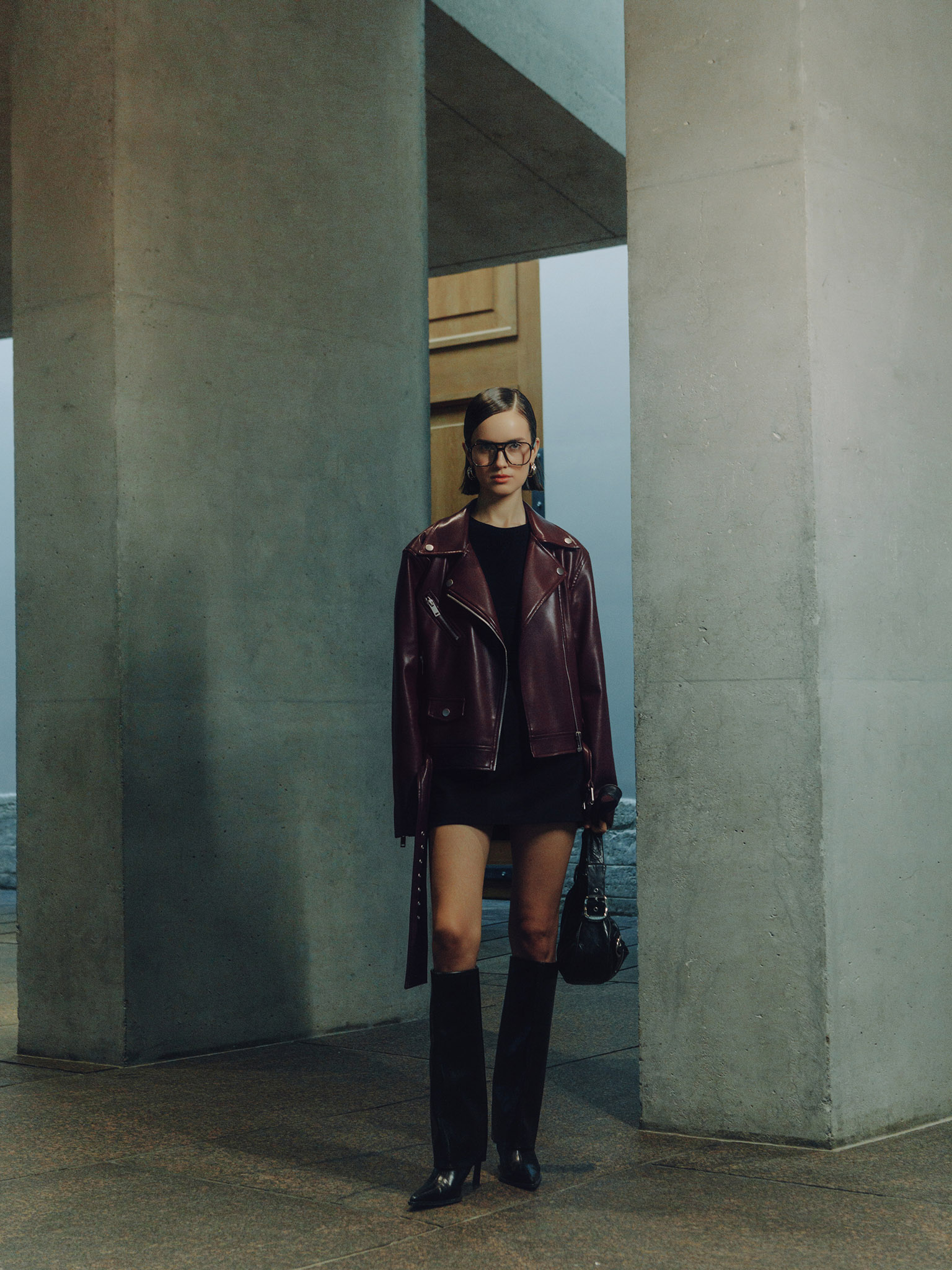 Oversize jacket from eco-leather