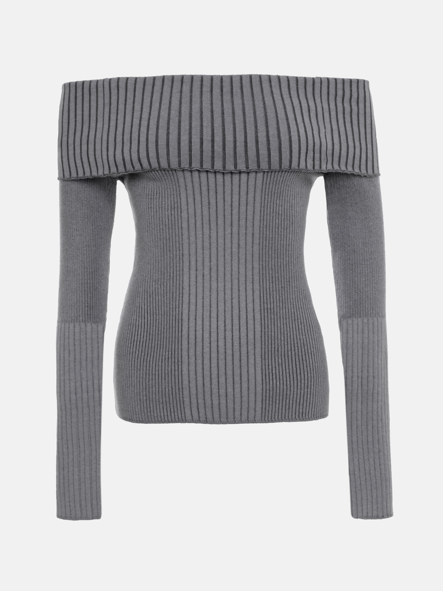 Open-shoulder jersey top