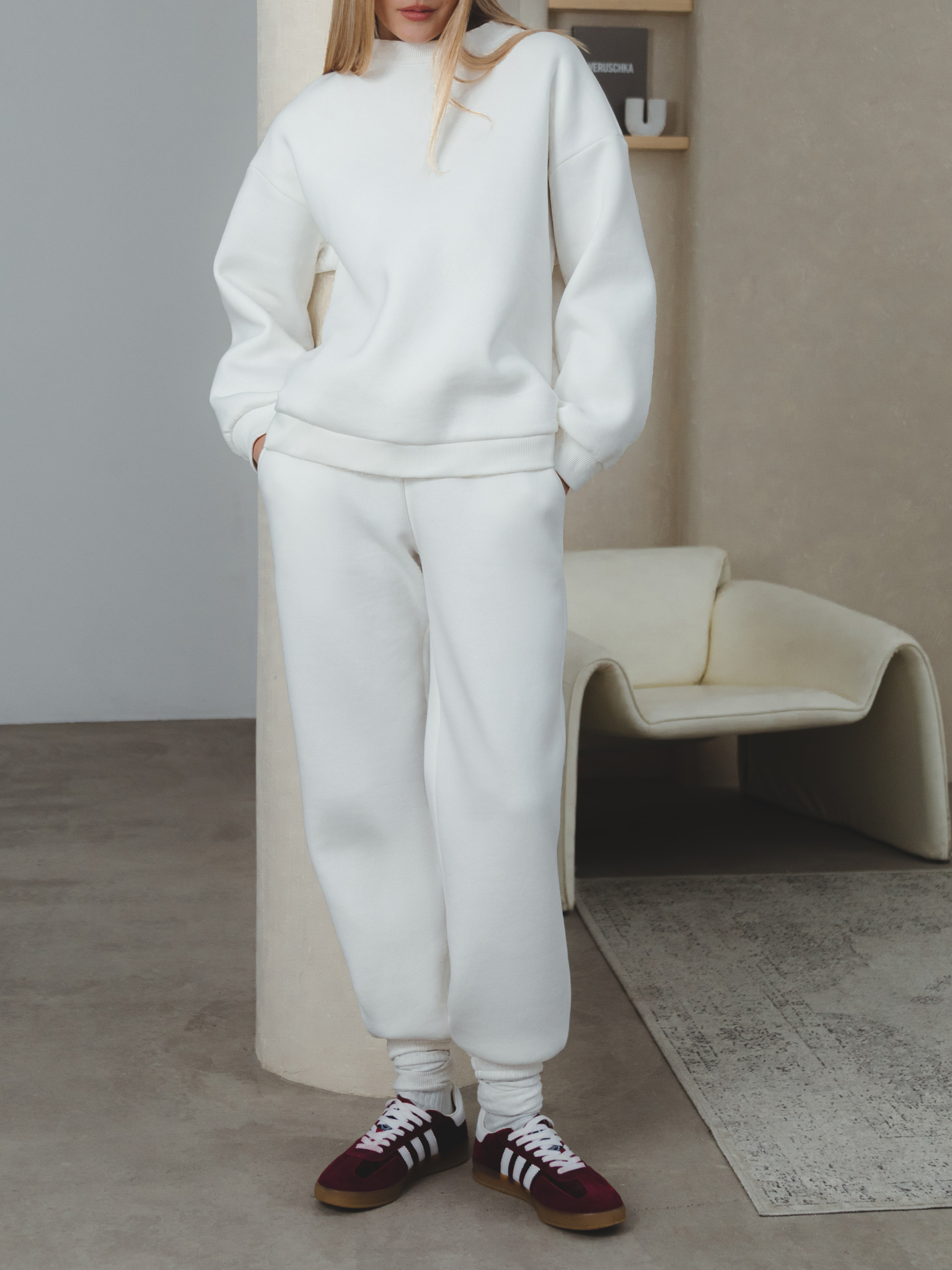 Knitted french terry sweatpants