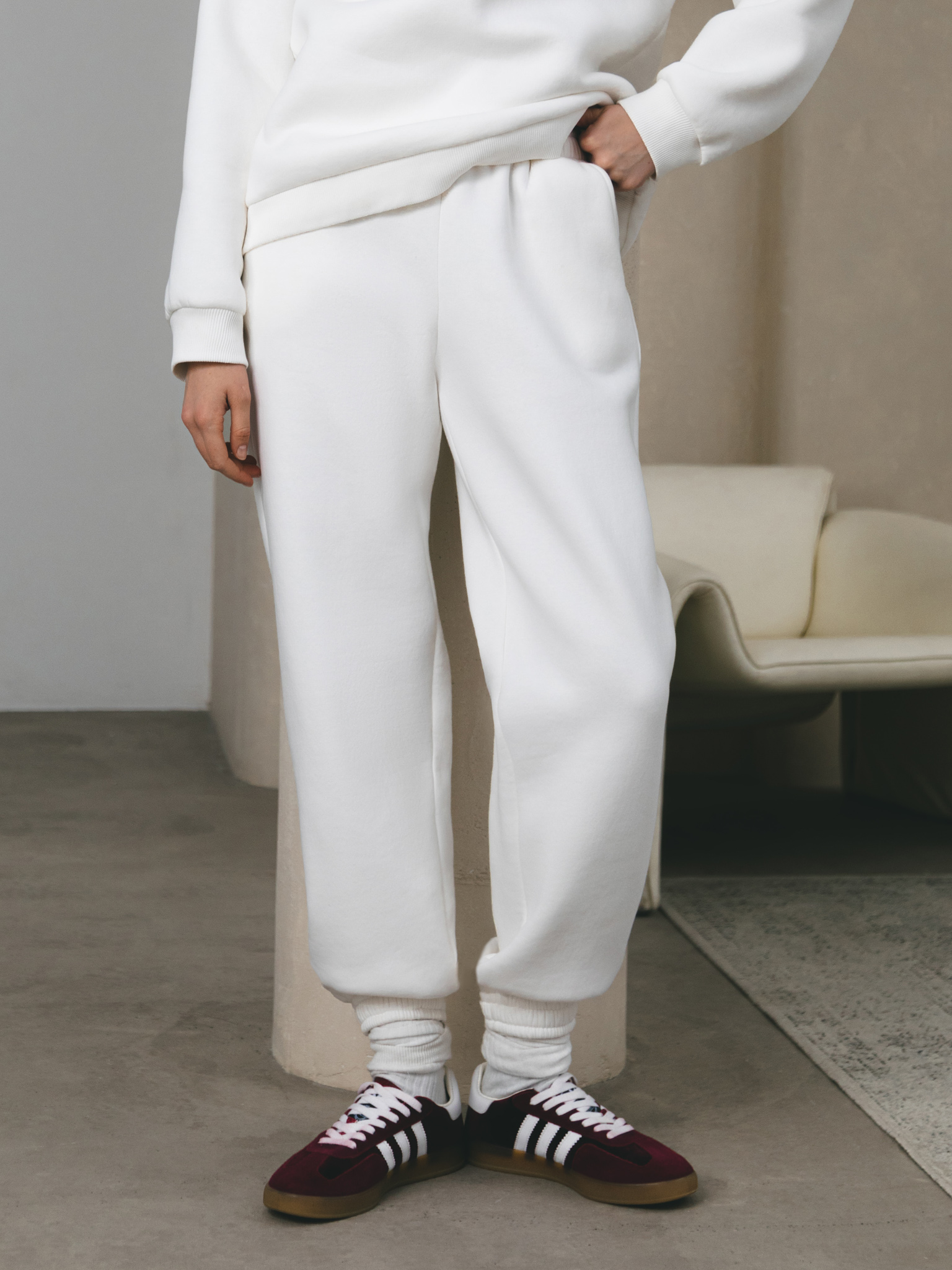 Knitted french terry sweatpants