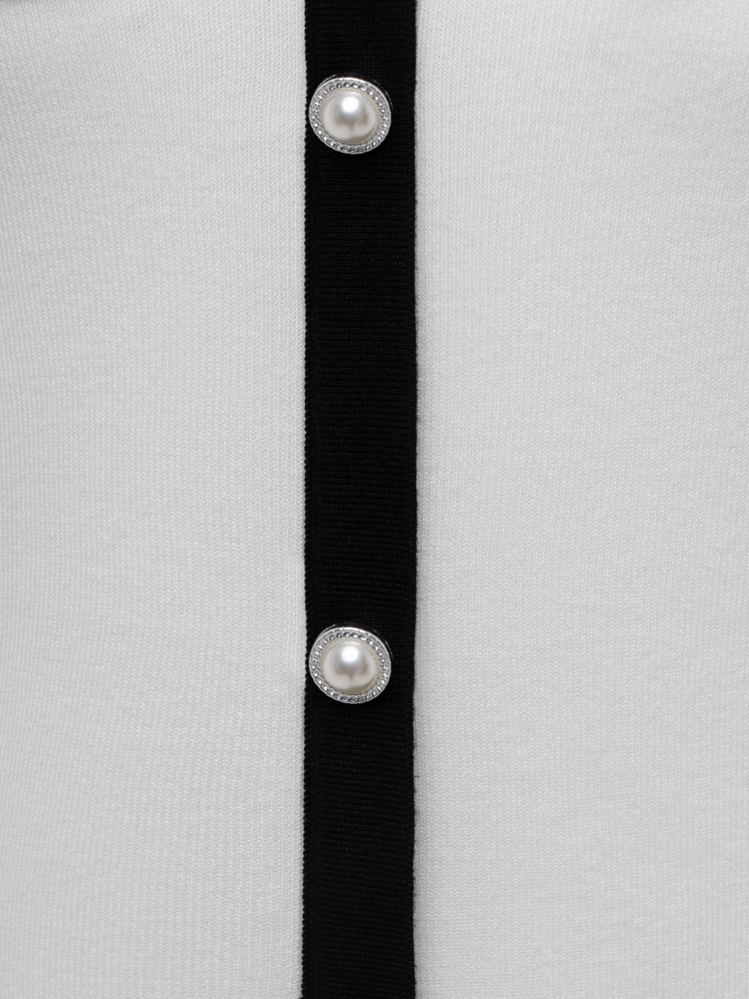 Jersey mini dress with contrasting details and buttons