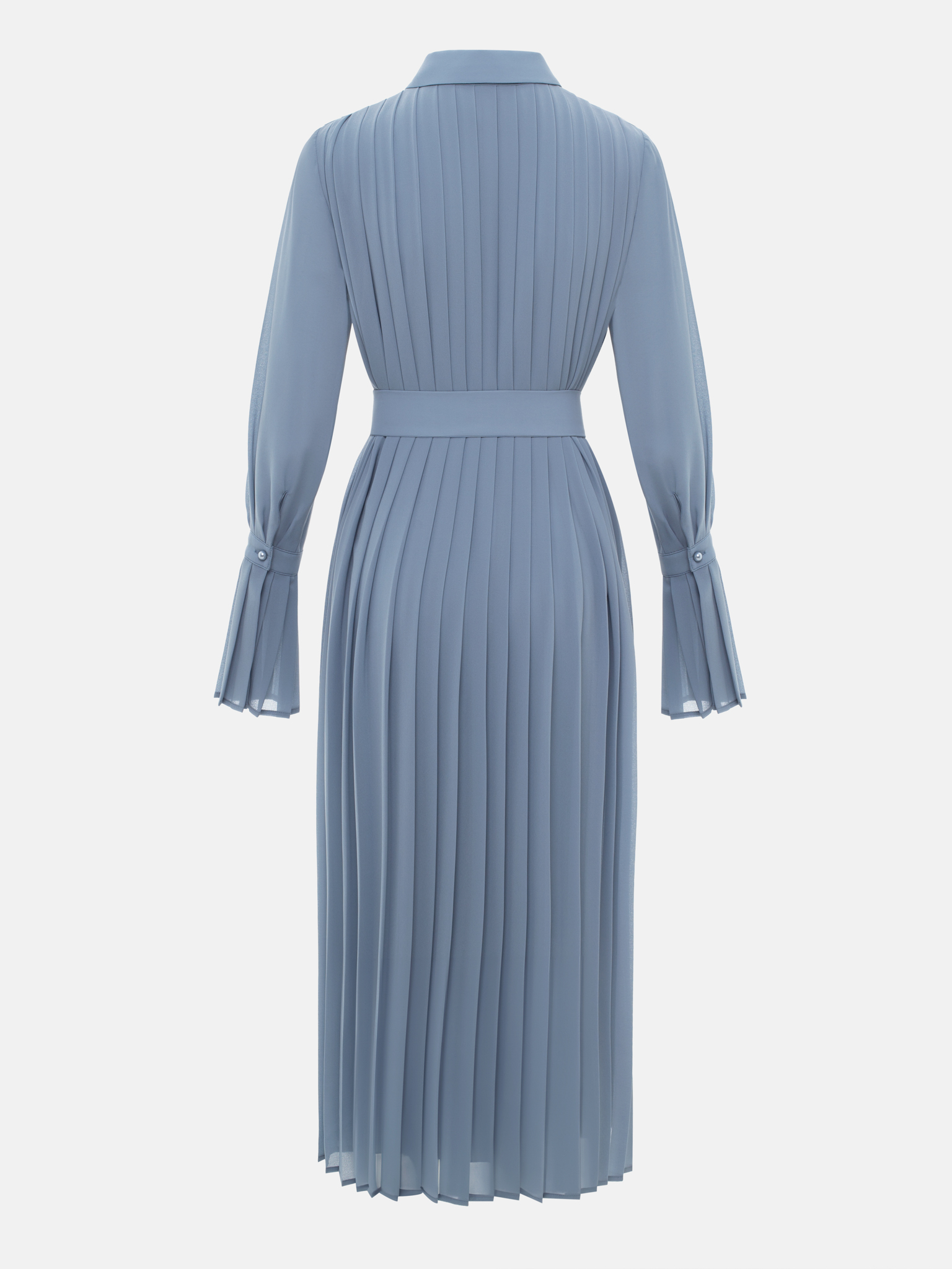 Midi dress with large pleats