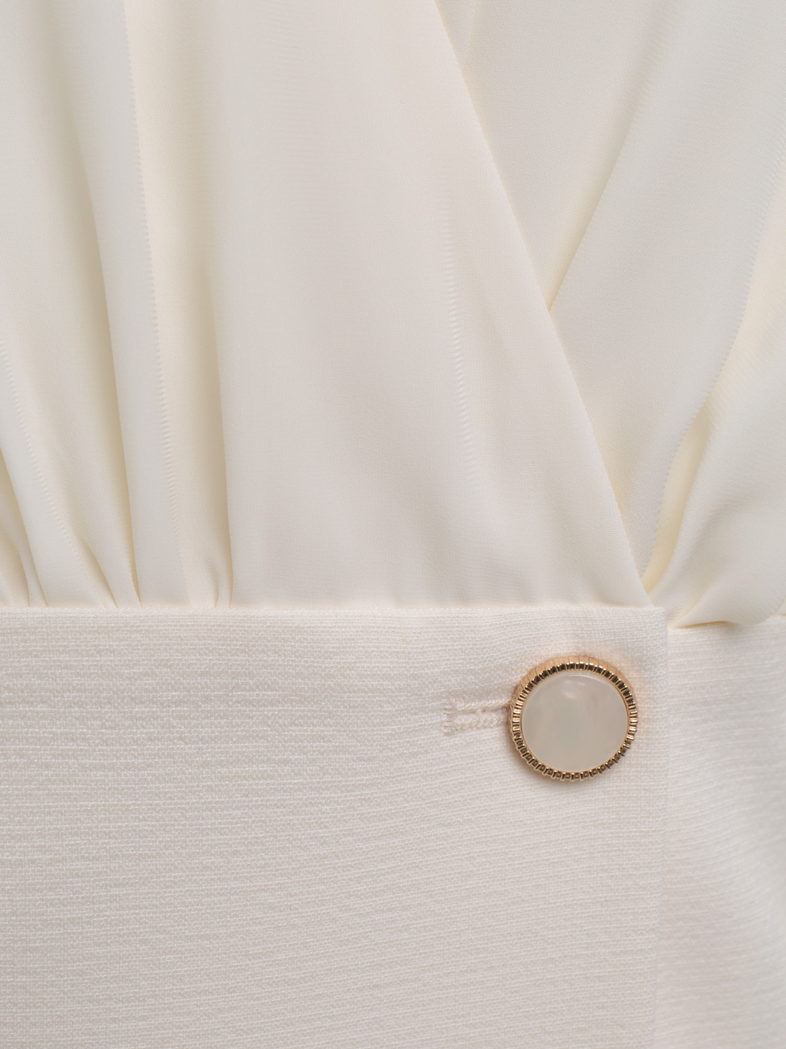 Mini combo dress with wrap bodice