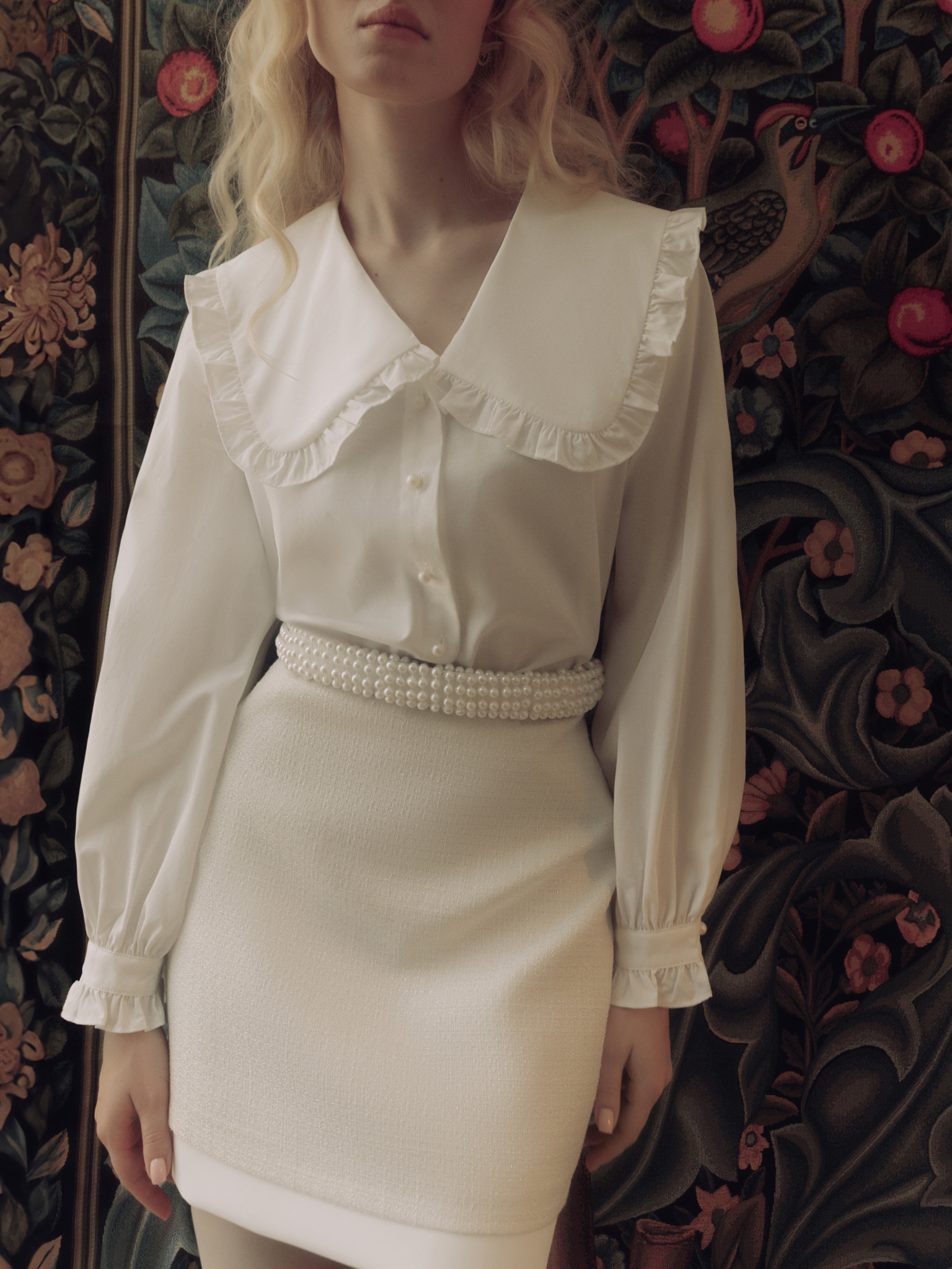 Рубашка с акцентным воротником