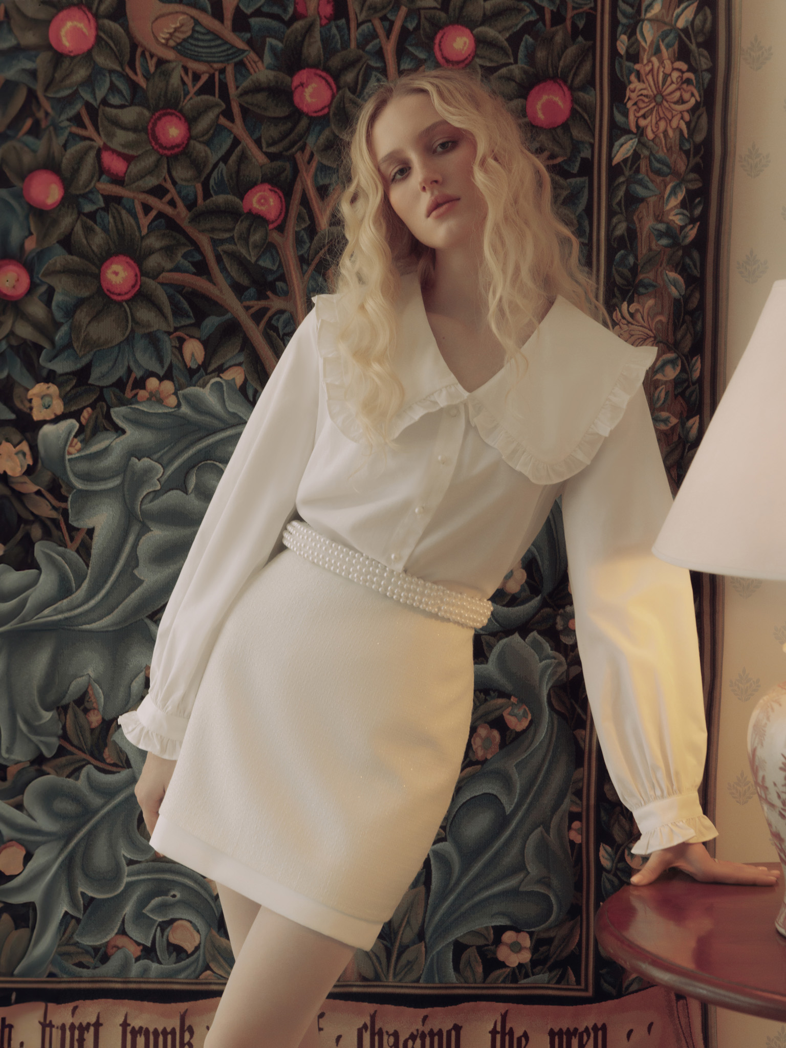 Рубашка с акцентным воротником