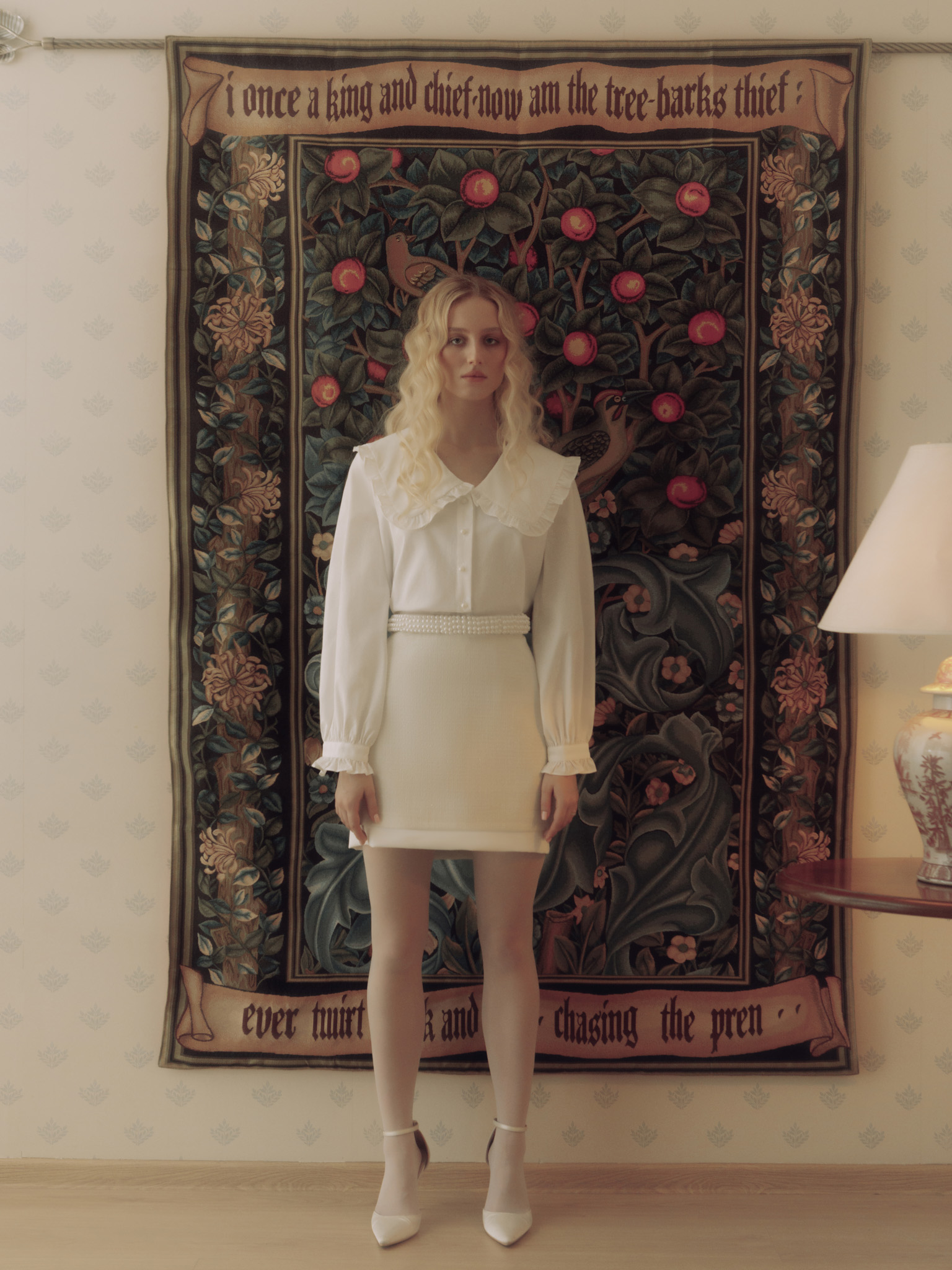 Рубашка с акцентным воротником