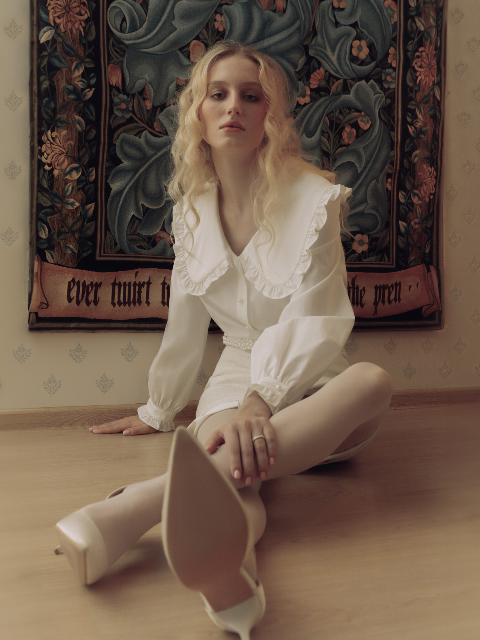 Рубашка с акцентным воротником