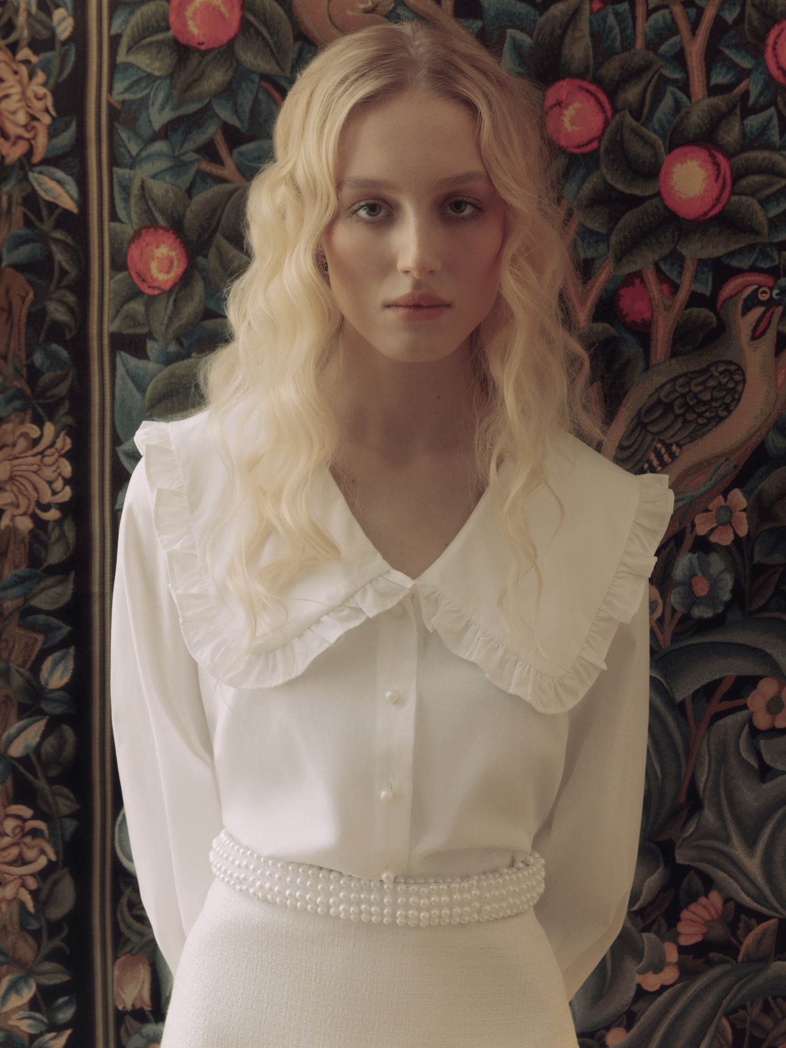 Рубашка с акцентным воротником