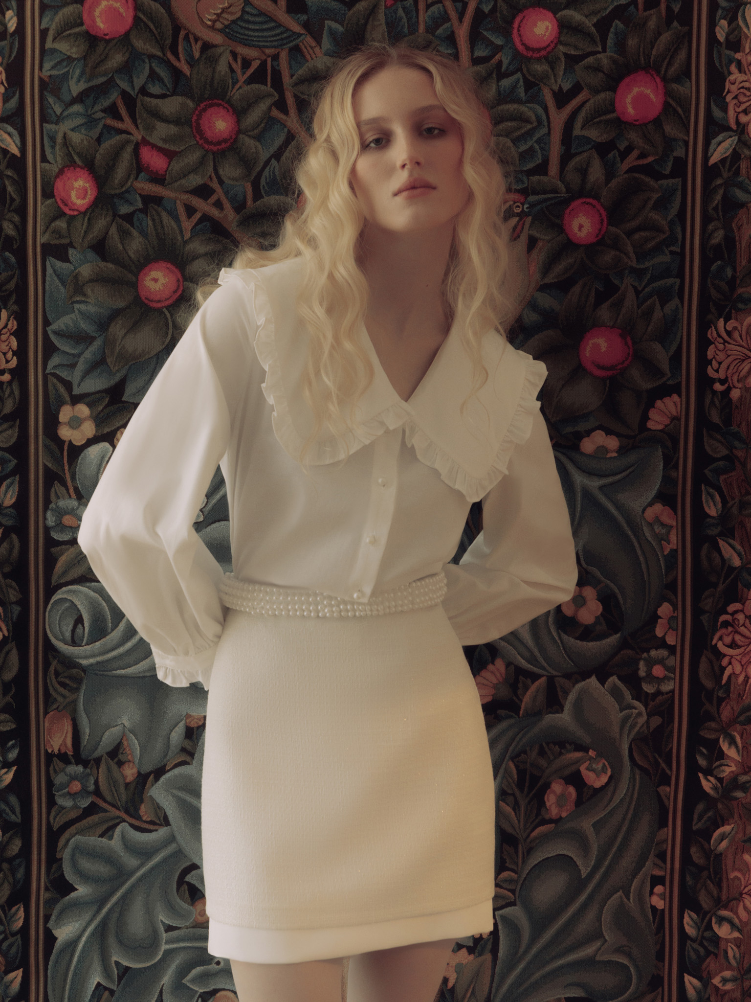 Рубашка с акцентным воротником