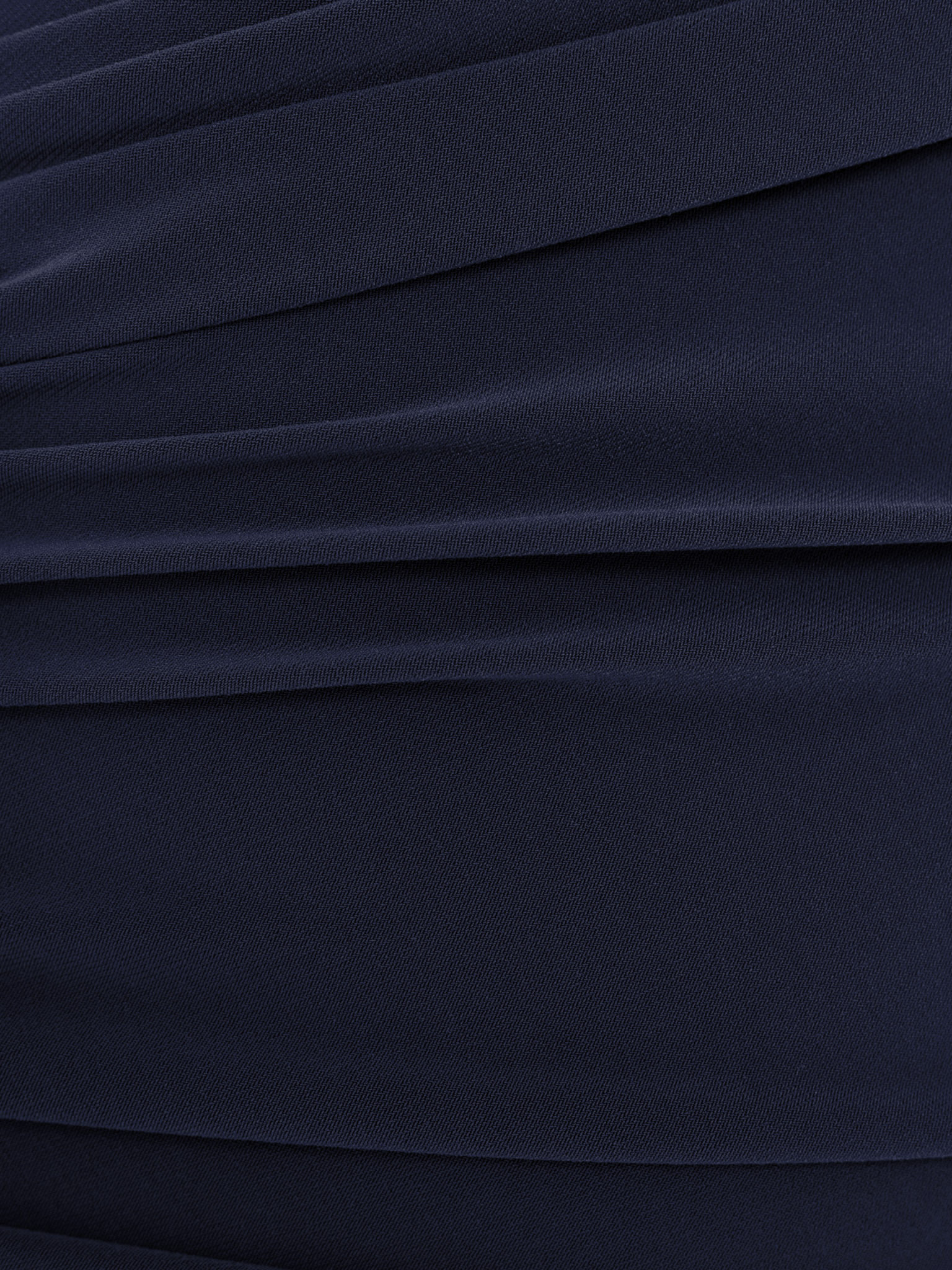 Jersey midi dress with asymmetric draperies